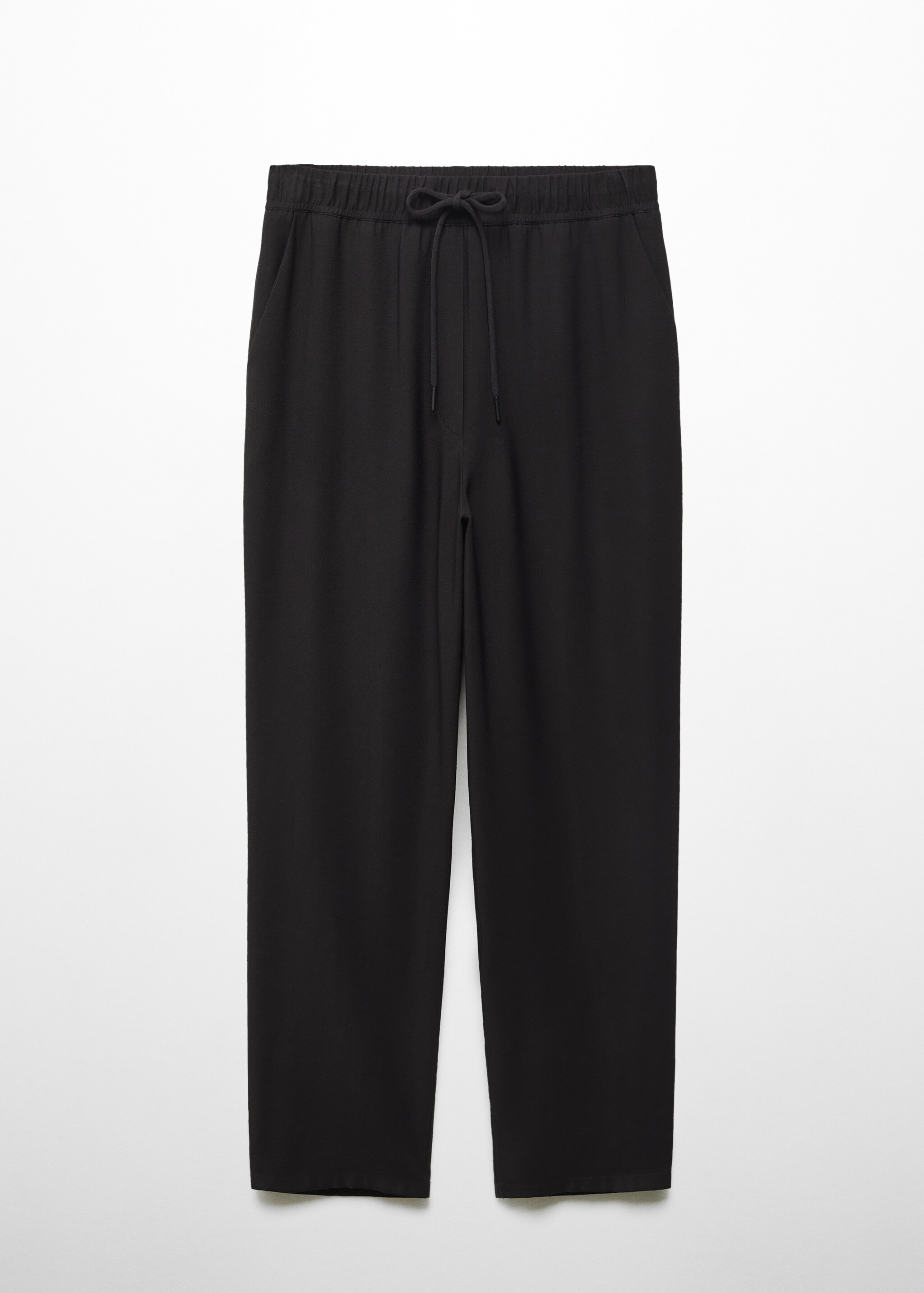 Flowy straight-fit pants with bow - Article without model