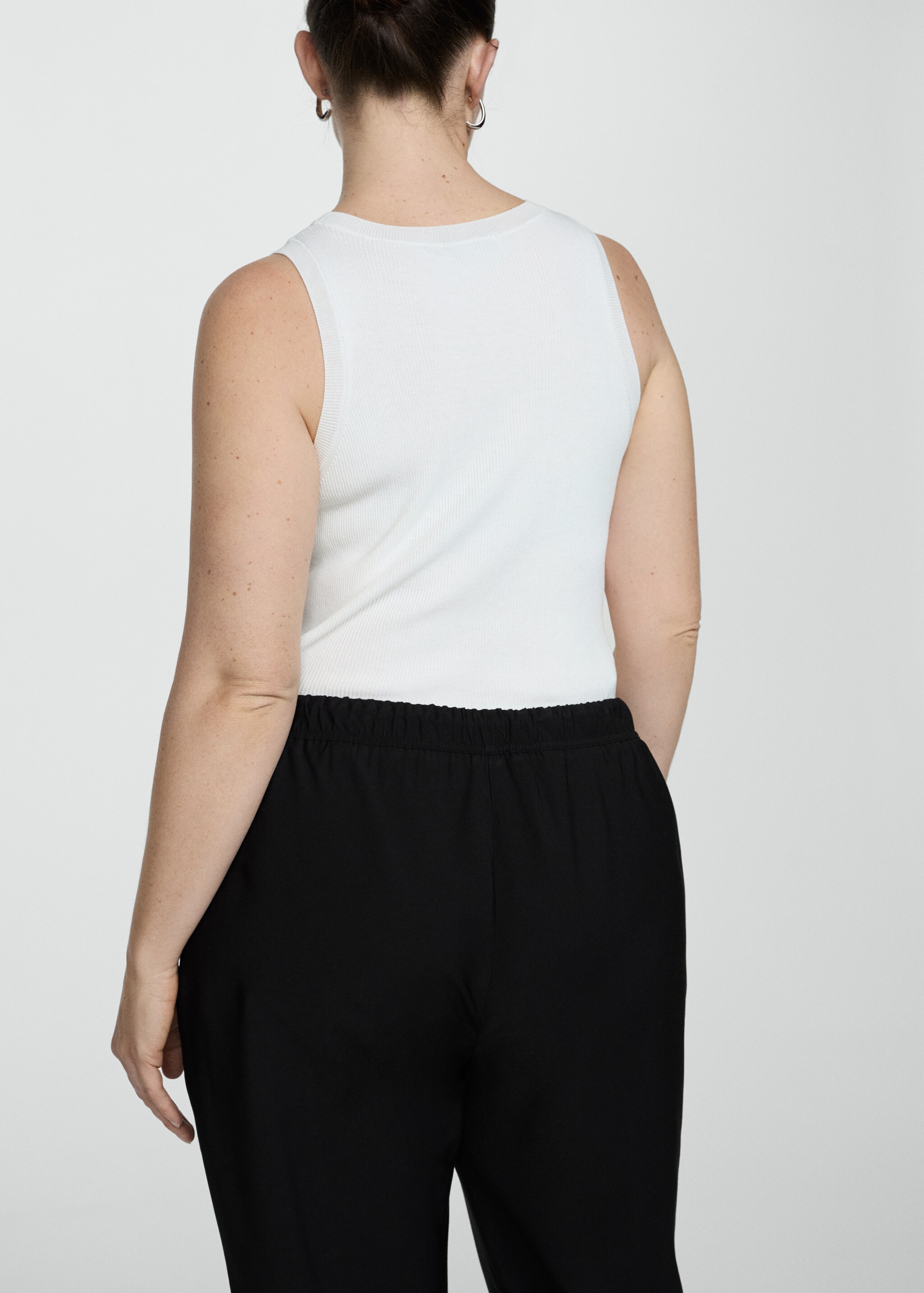 Flowy straight-fit trousers with bow - Details of the article 4