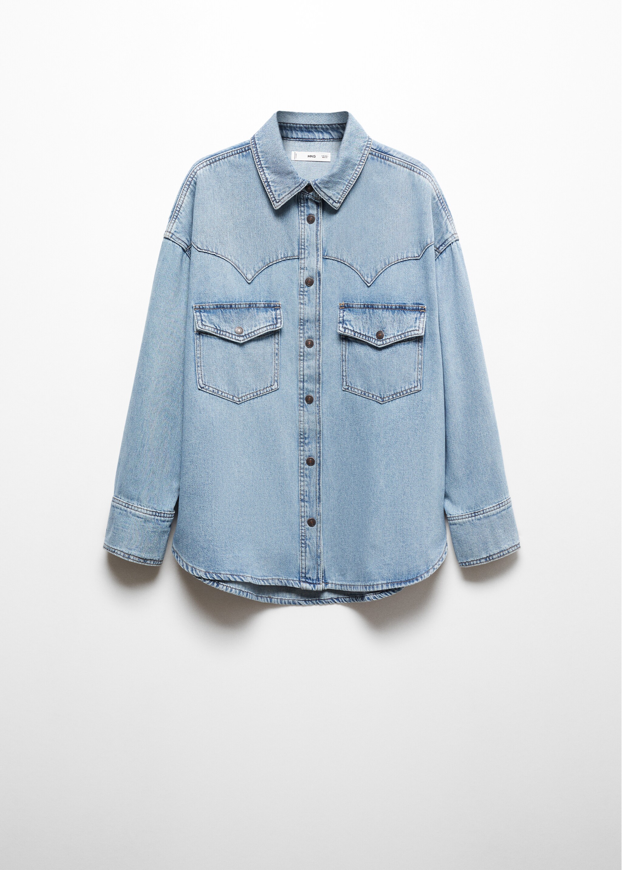 Chest-pocket denim shirt - Article without model