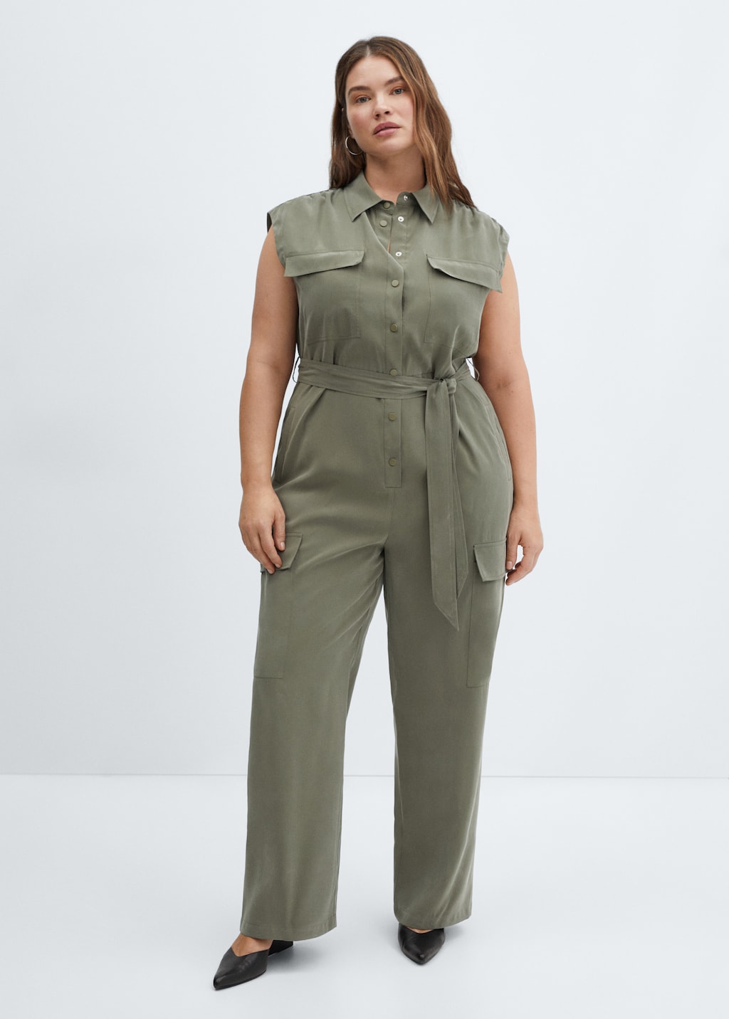Mango check jumpsuit clearance
