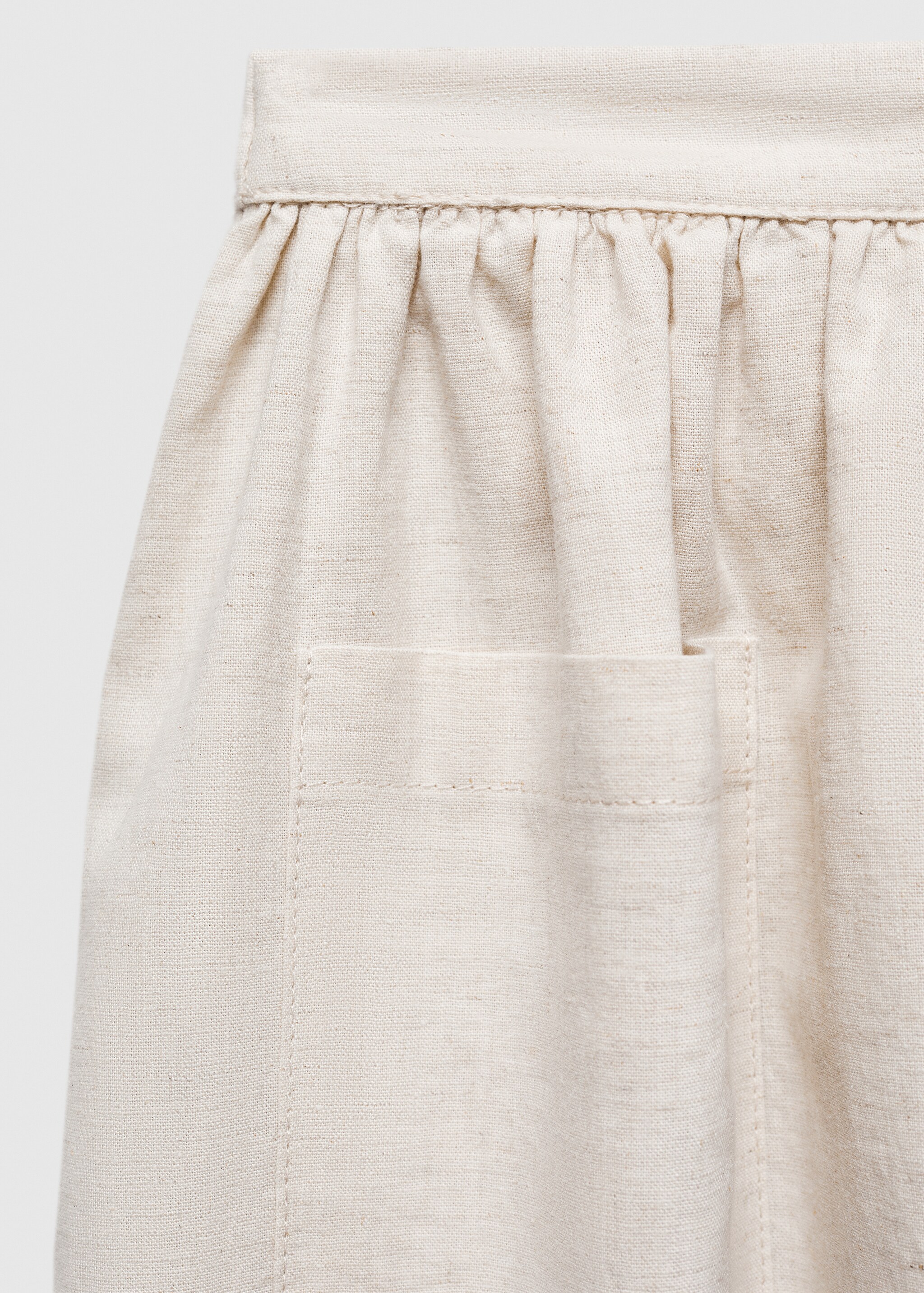 Linen pocketed skirt - Details of the article 8