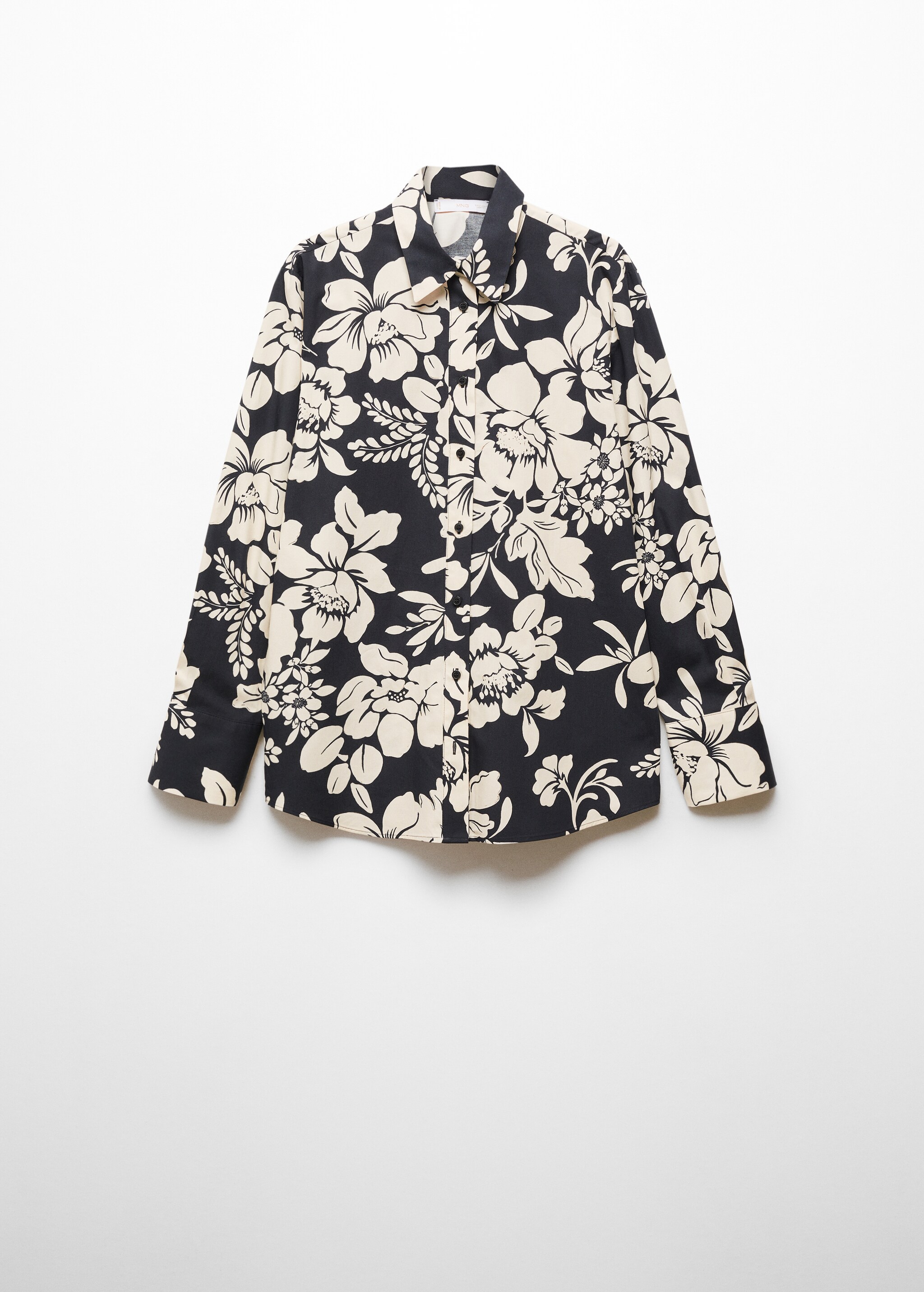 Camisa de 100% algodão com estampado de flores - Artigo sem modelo