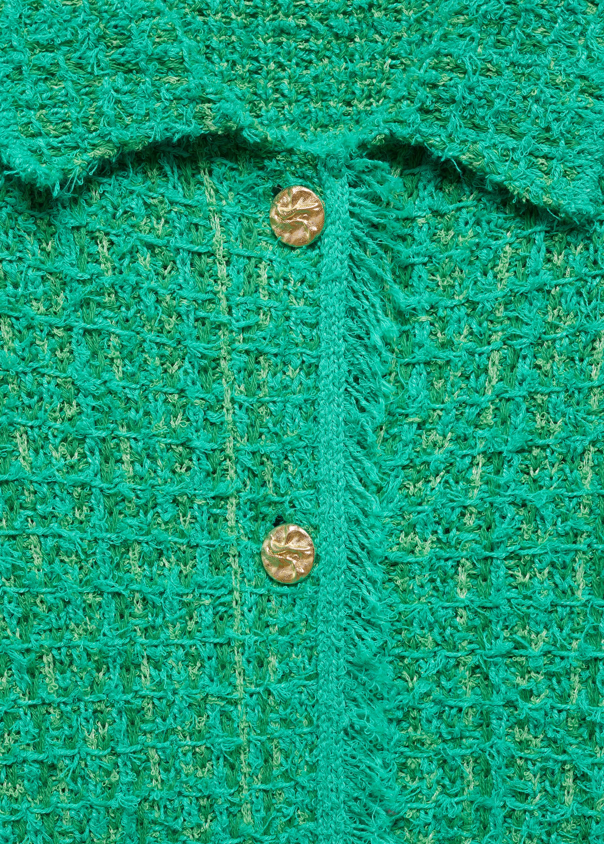 Polo neck tweed cardigan - Details of the article 8