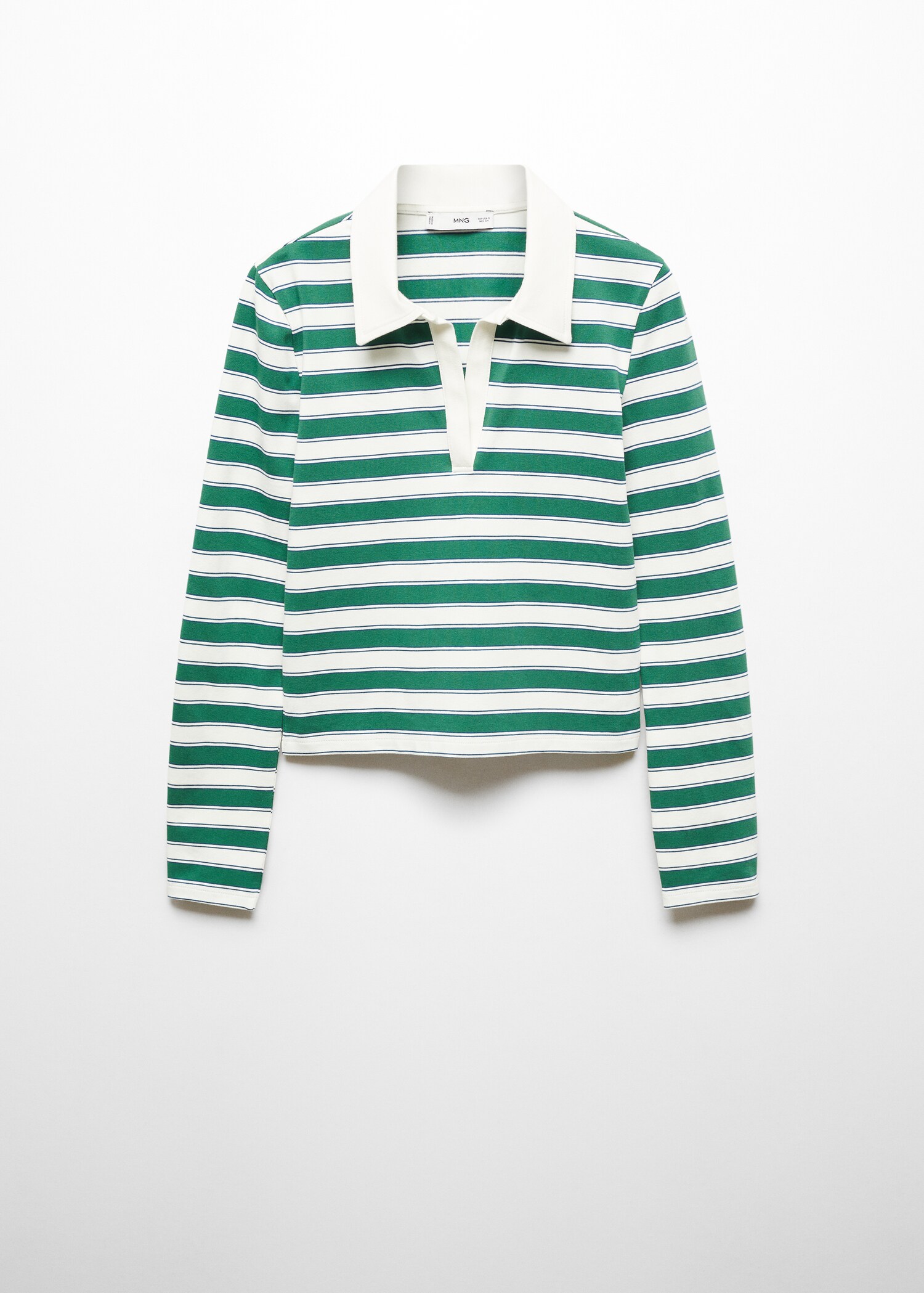 V-neck striped polo shirt - Article without model