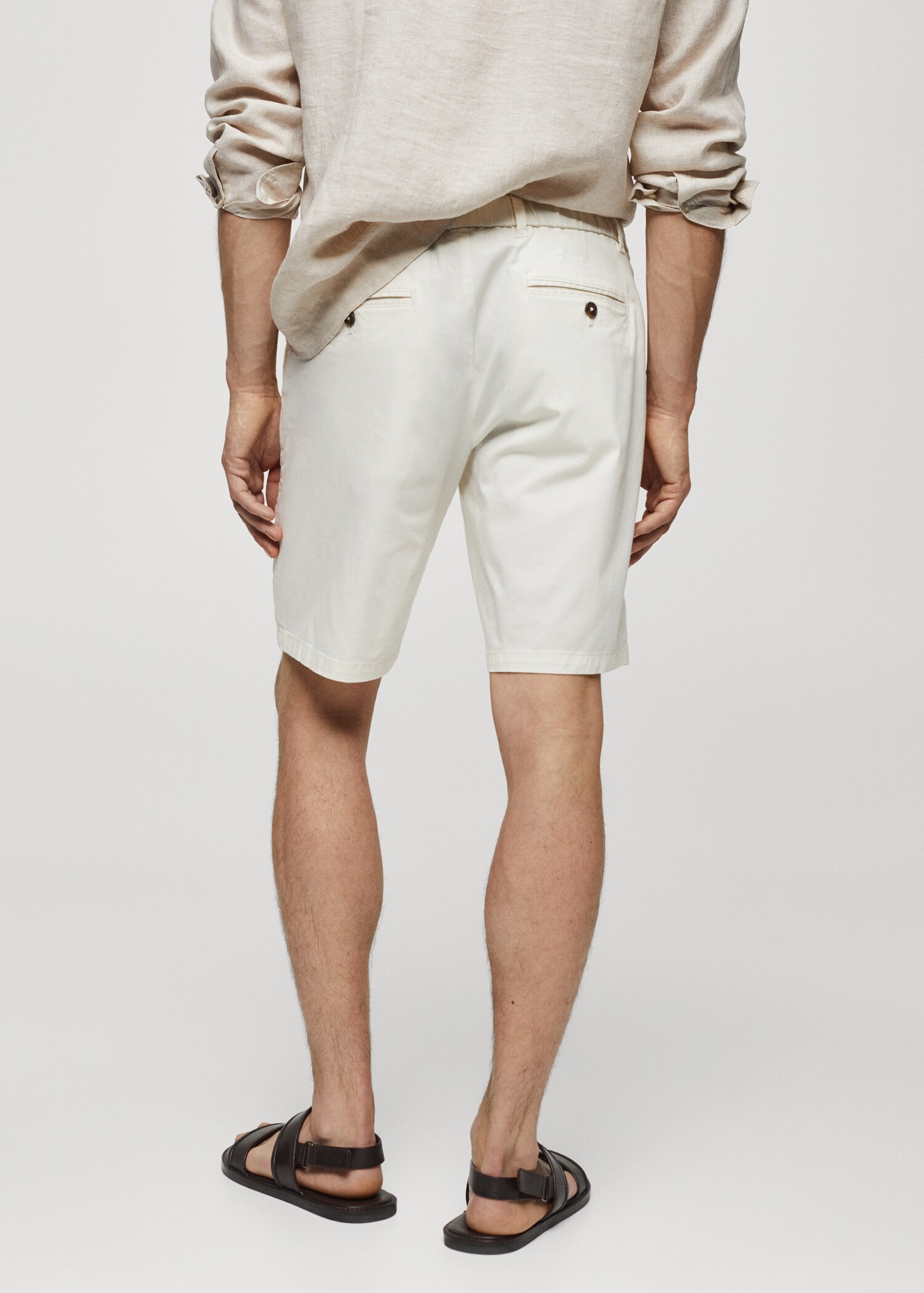Bermuda slim-fit chino coton - Verso de l’article