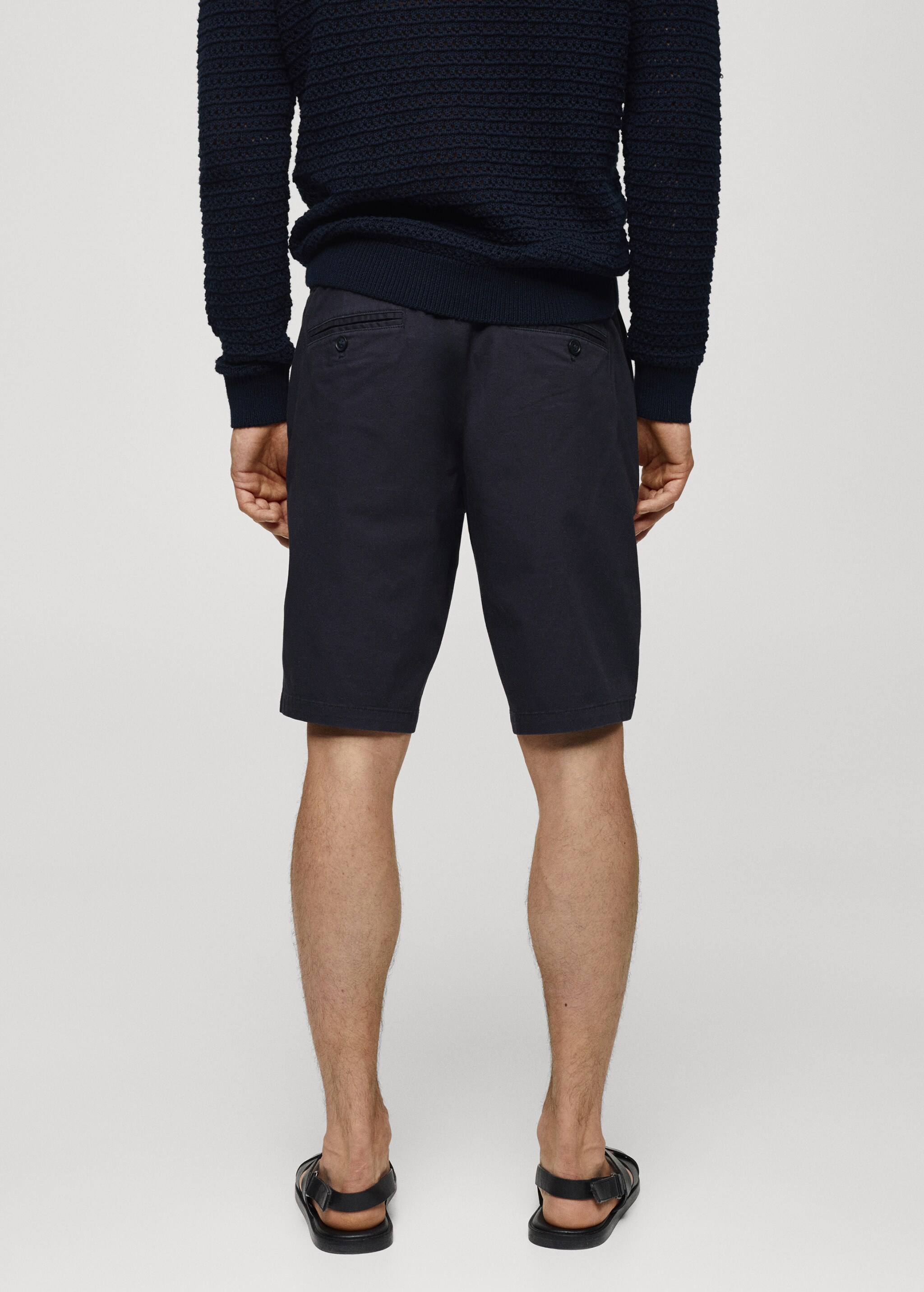 Slim-fit chino cotton bermuda shorts - Reverse of the article
