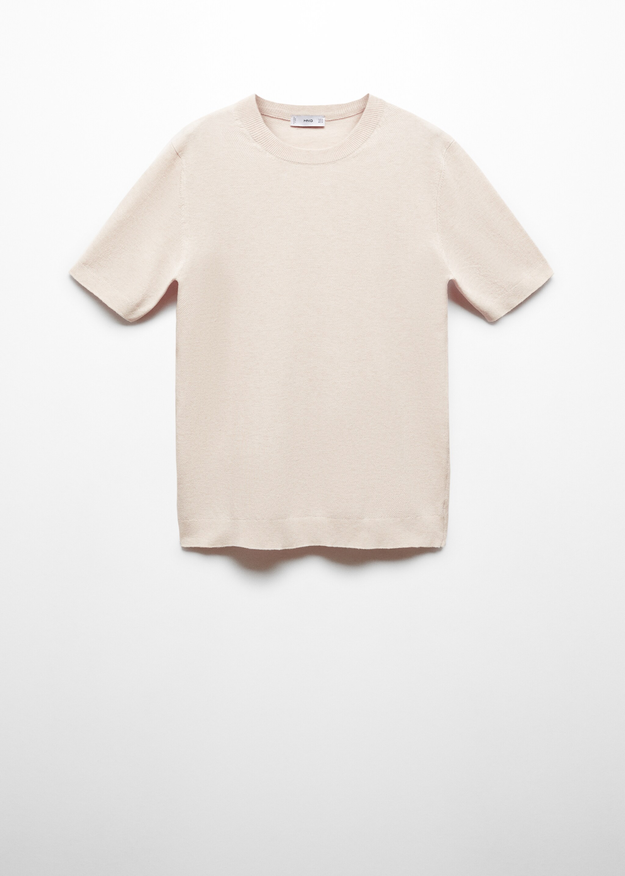 Structured cotton knit t-shirt - Article without model