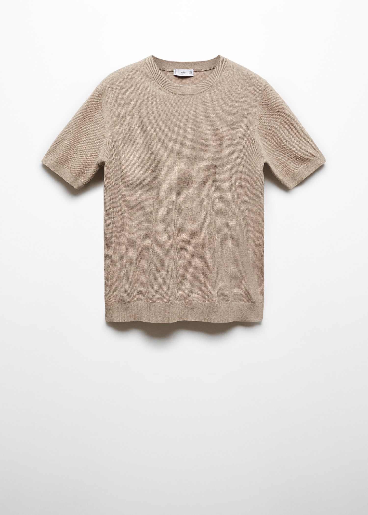 Strukturiertes Strick-T-Shirt aus Baumwolle - Artikel ohne Model