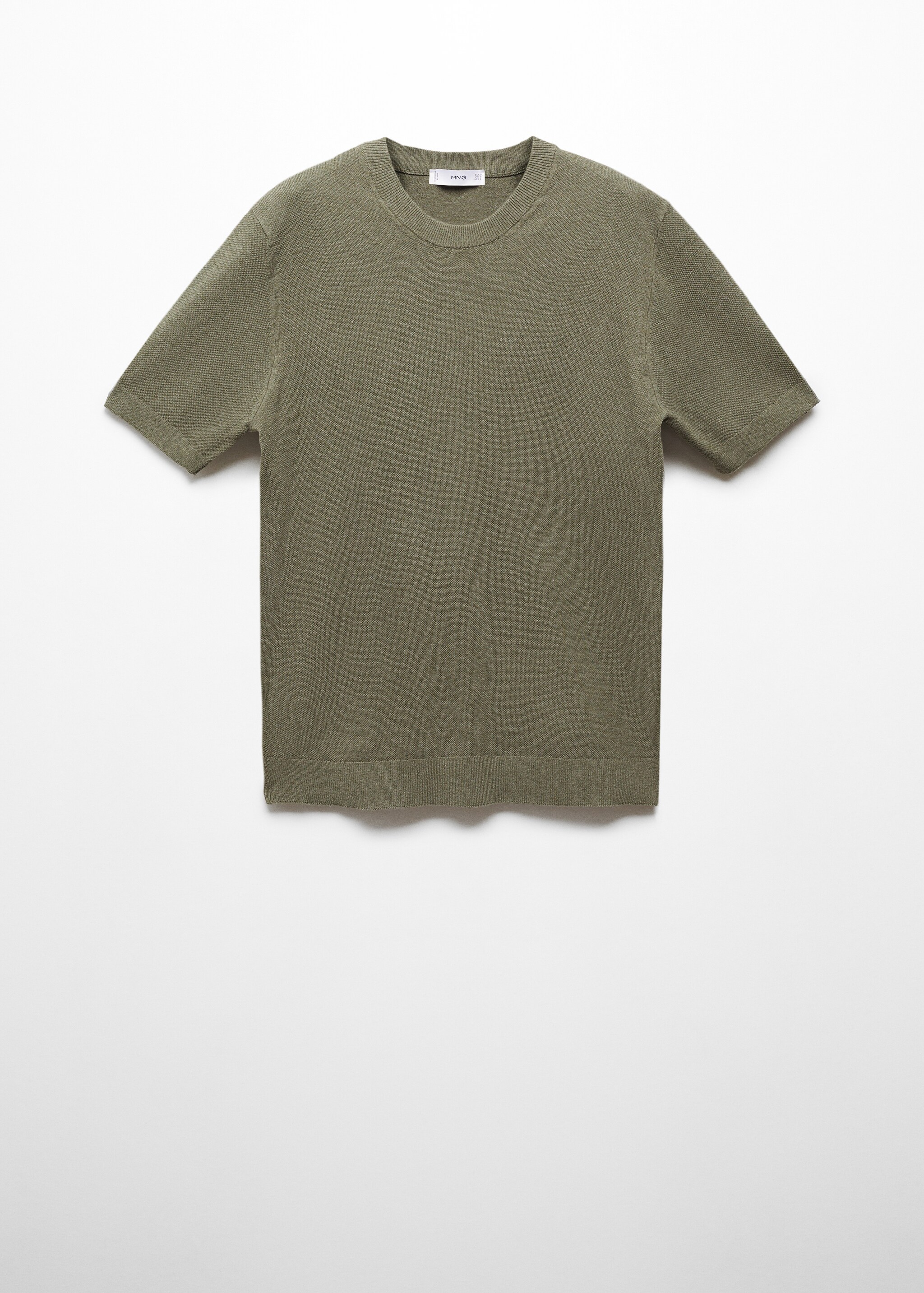 Structured cotton knit t-shirt - Article without model