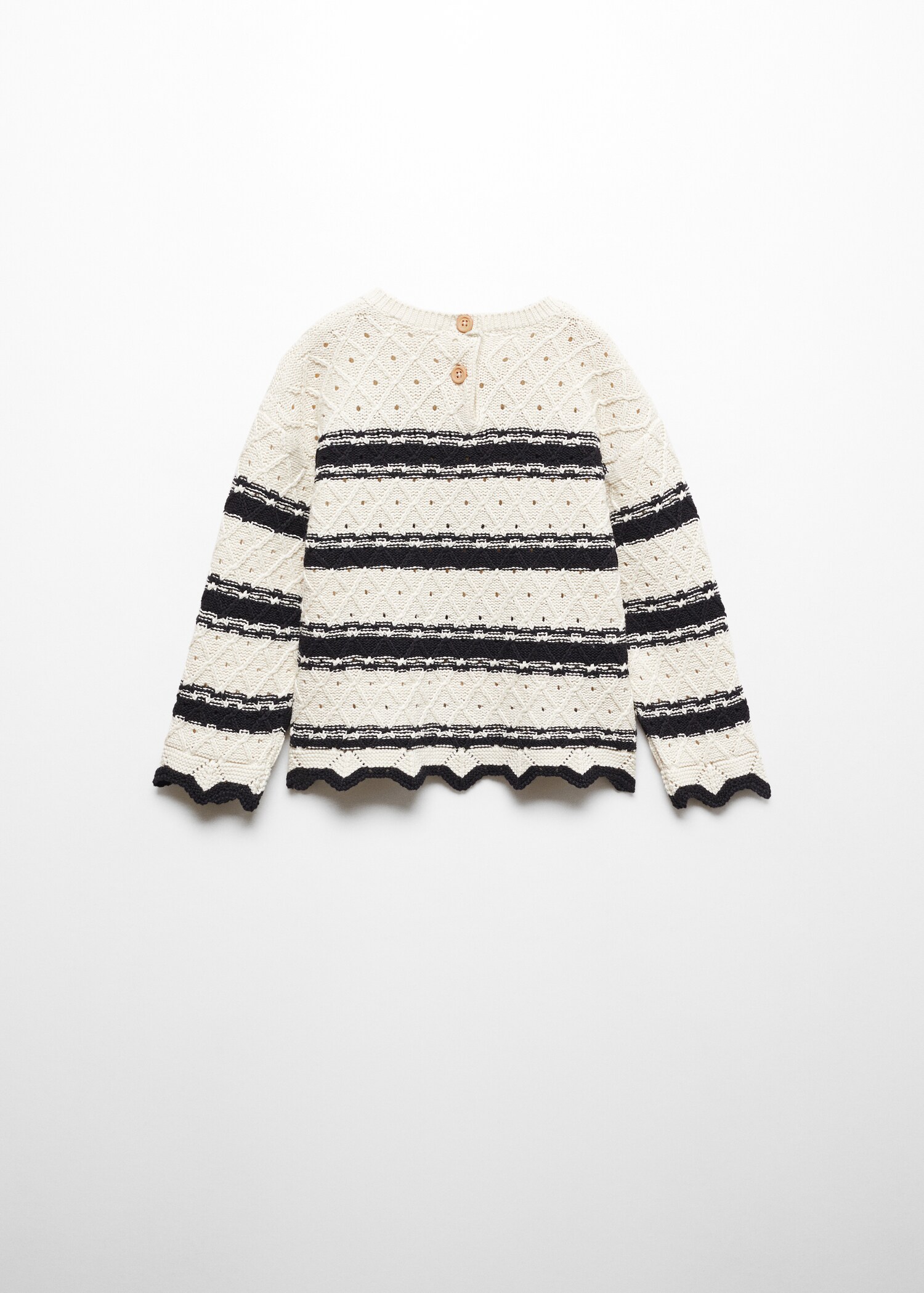 Striped openwork knit sweater - Reverse of the article