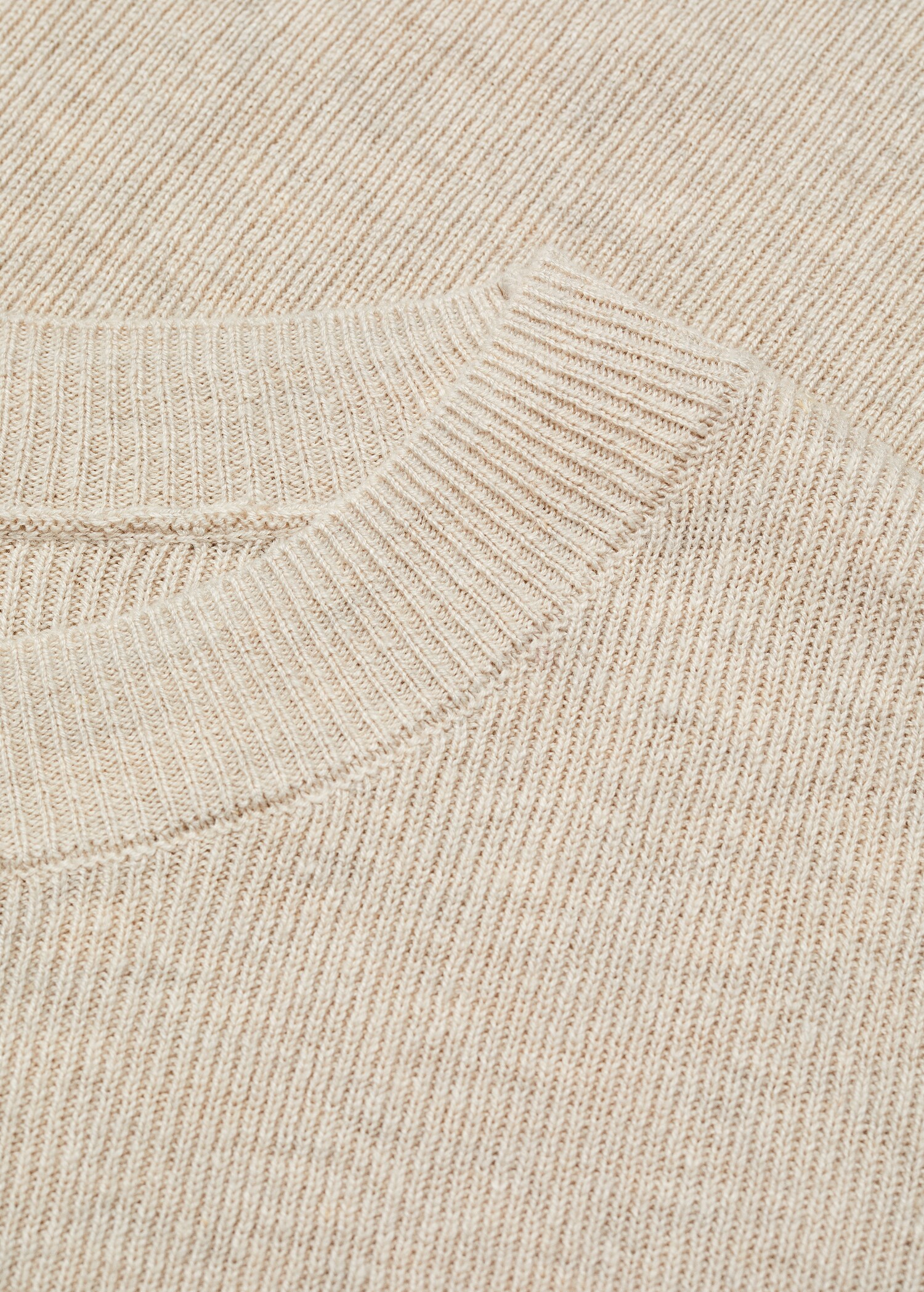 Cotton-linen round-neck knitted sweater - Details of the article 8