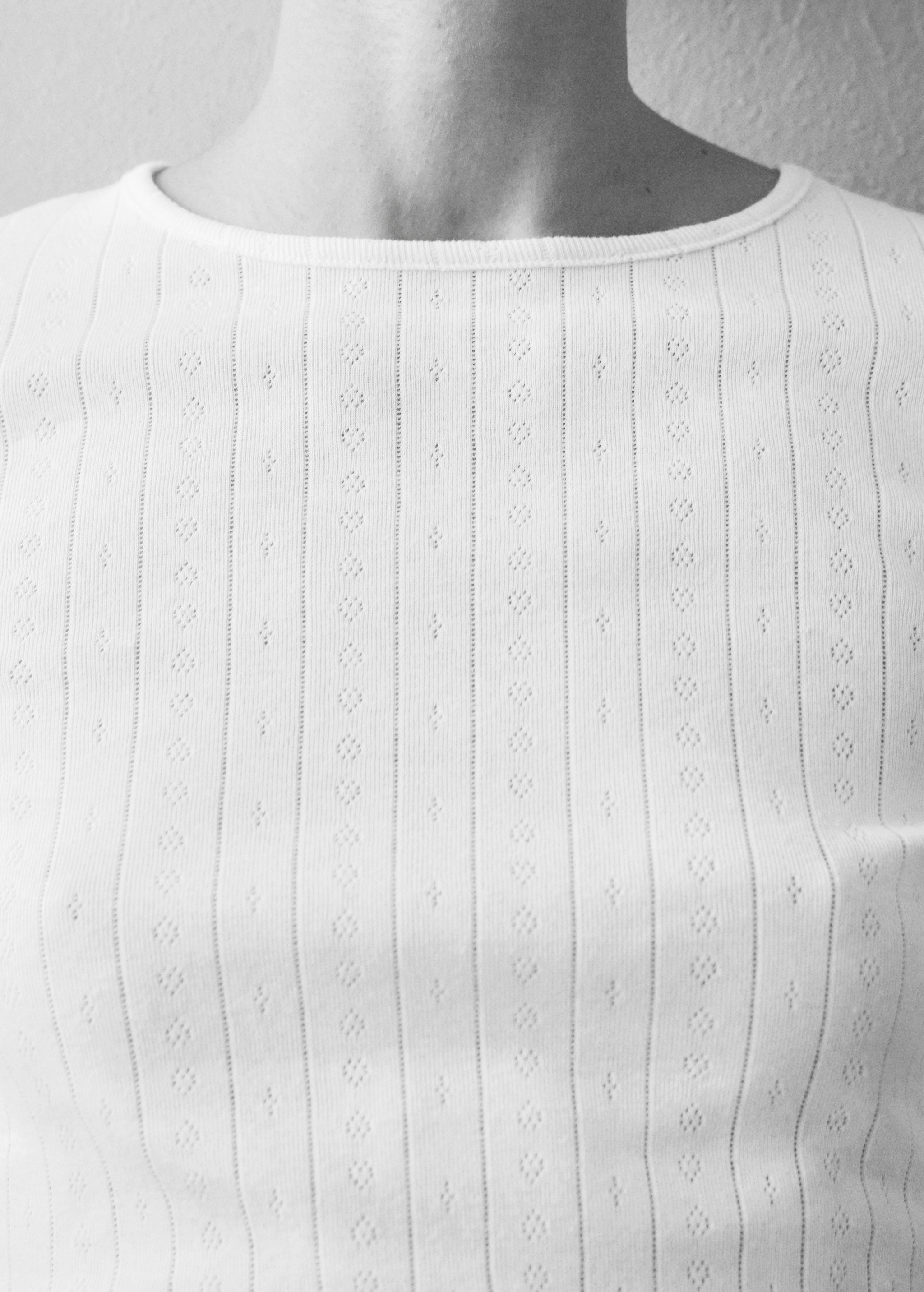 Cotton pyjama top with gathered hem - Details of the article 6