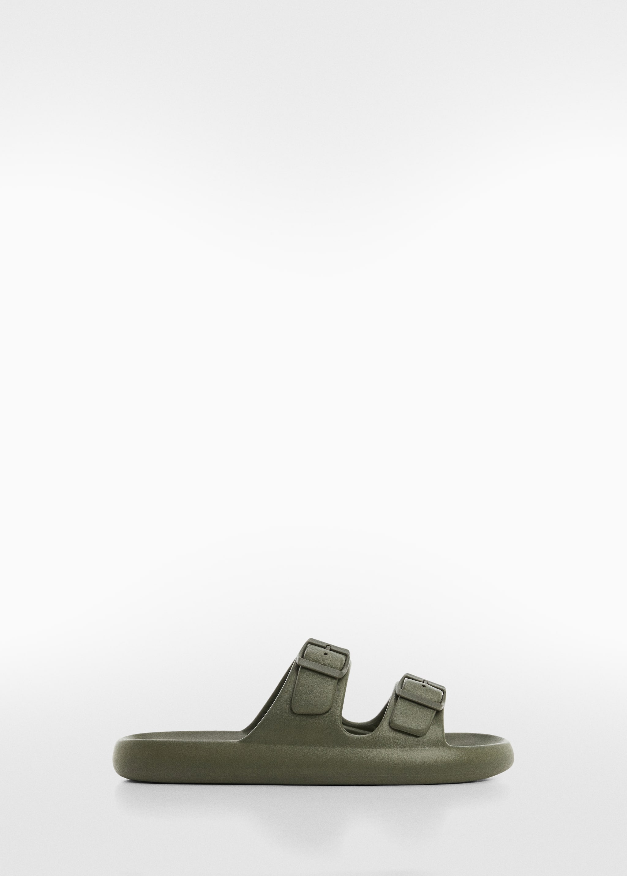 Double-buckle rubber sandals - Изделие без модели