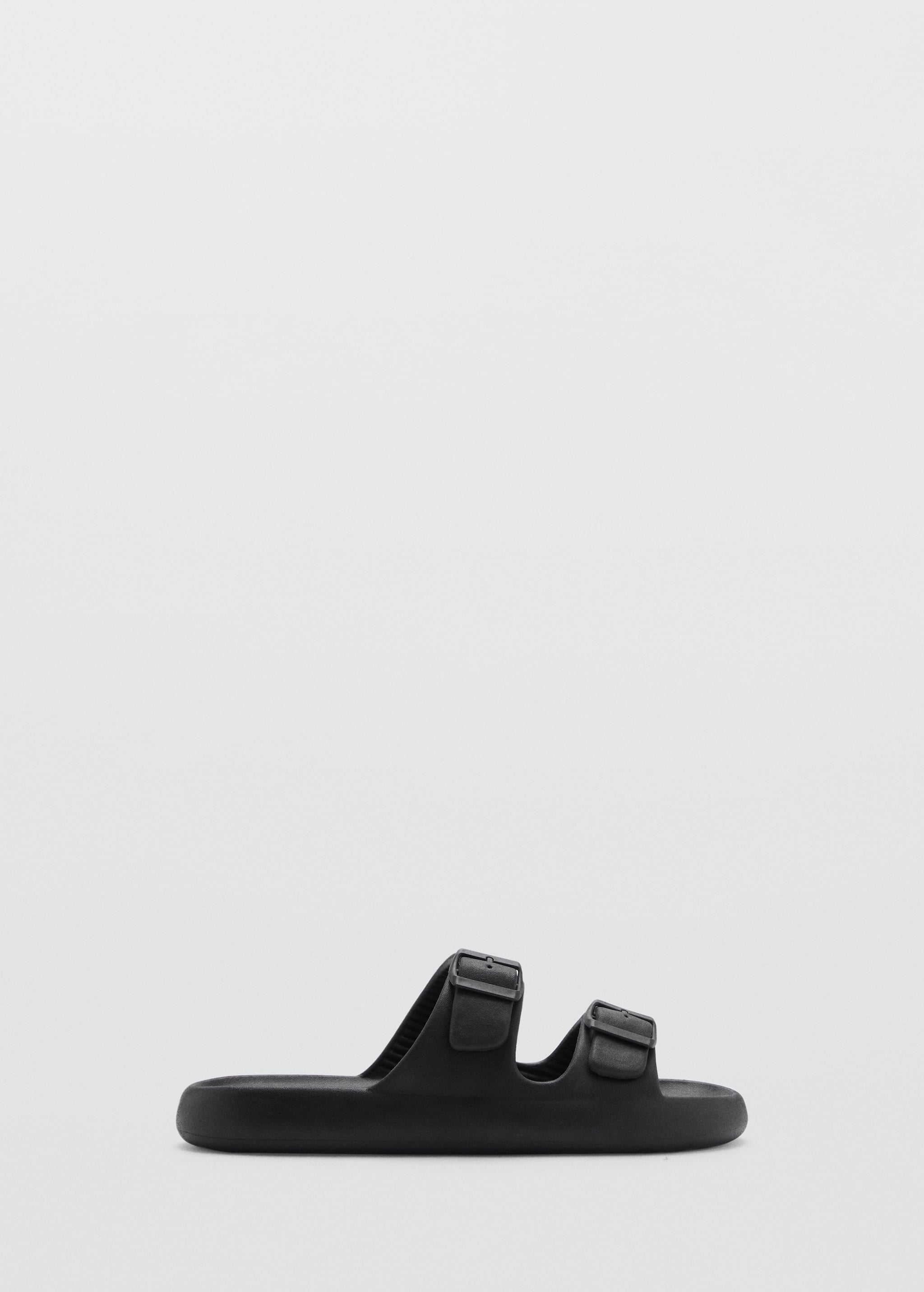 Double-buckle rubber sandals - Изделие без модели