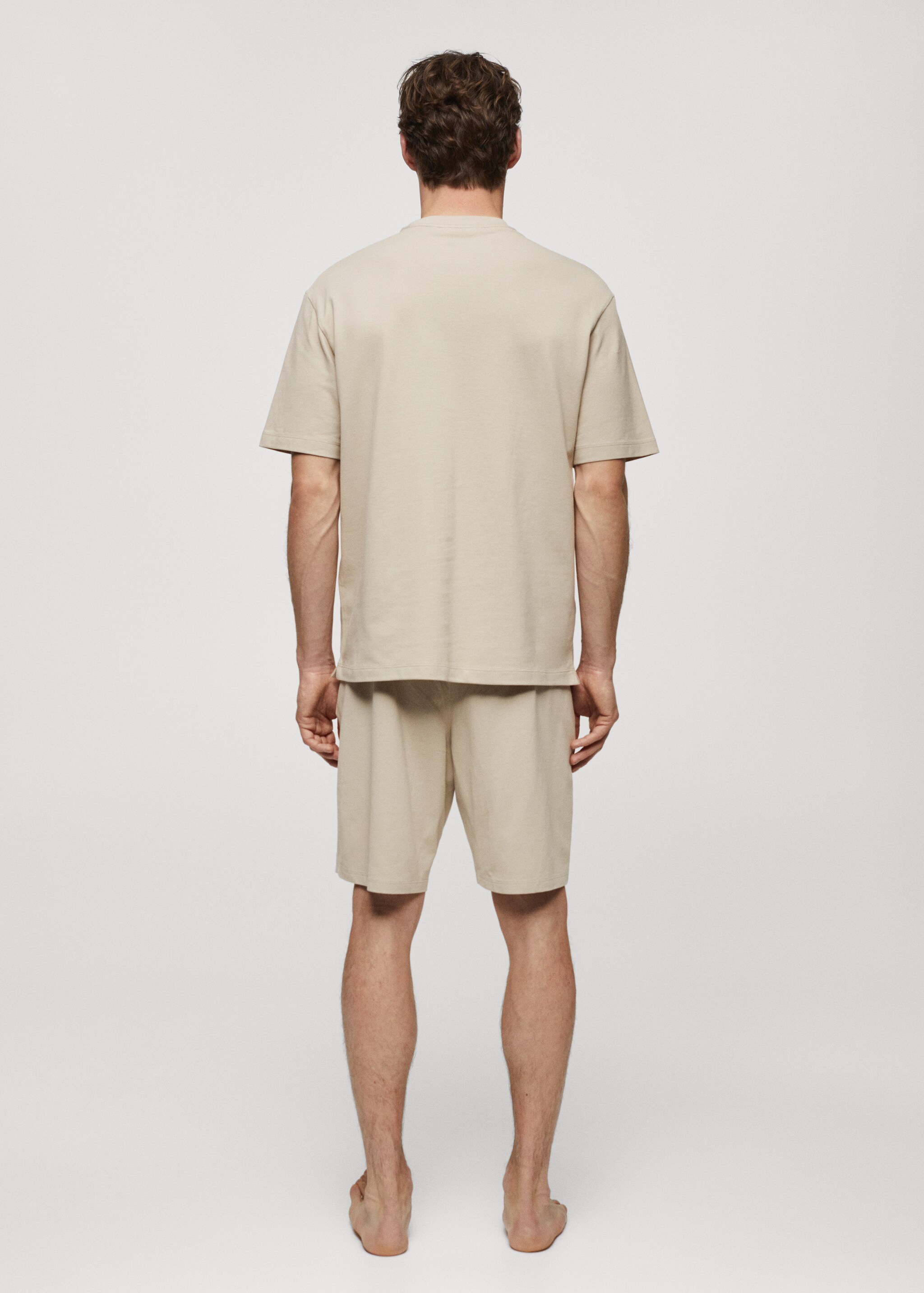 Комплект короткая пижама из хлопка - Обратная сторона изделия