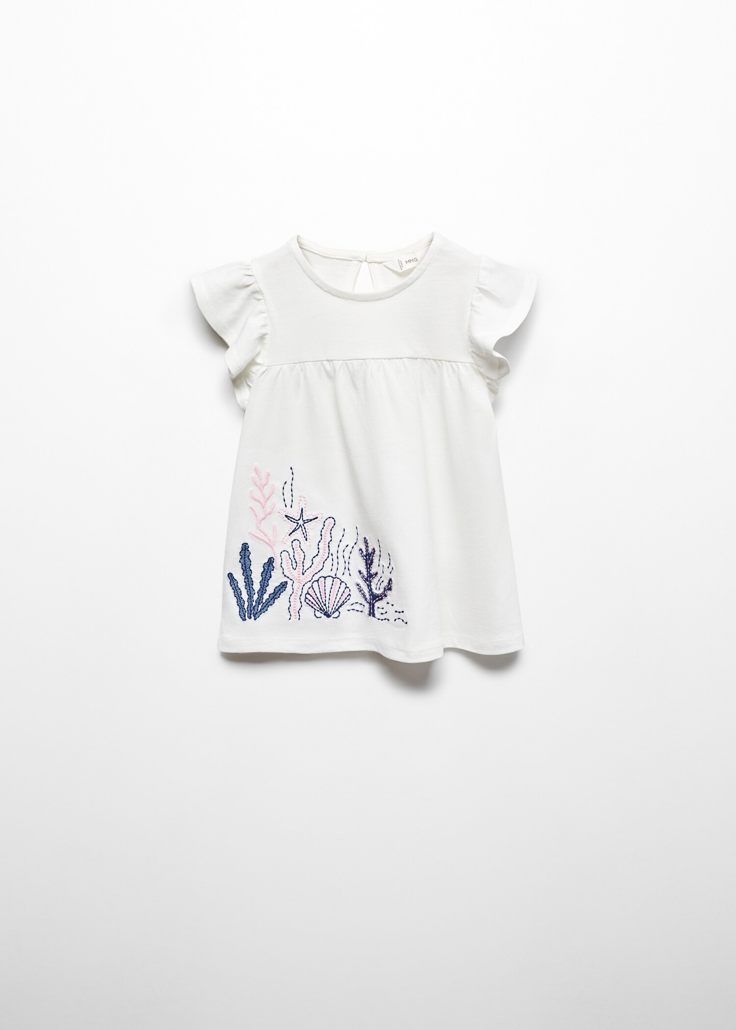 T-Shirt mit bestickten Volants - Artikel ohne Model