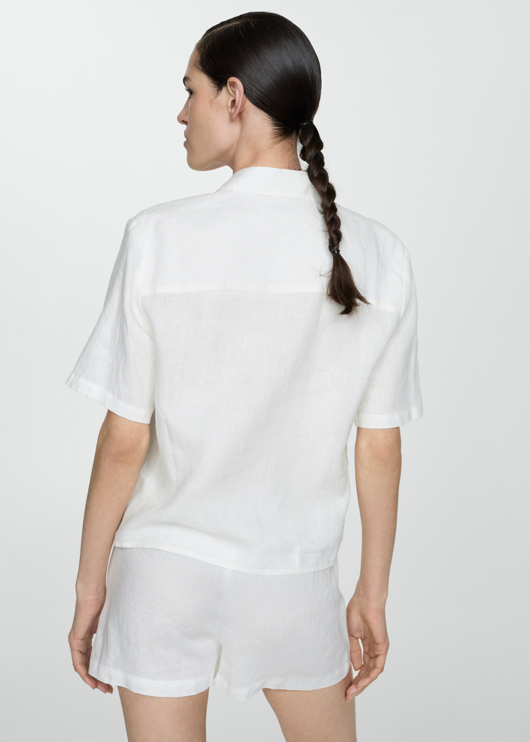 Linen pyjama shirt - Reverse of the article