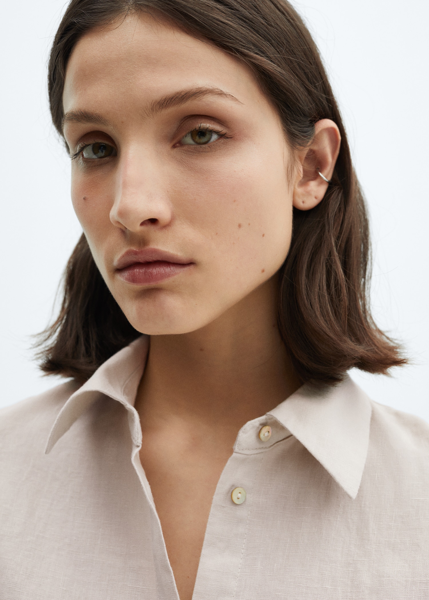 Linen pyjama shirt - Details of the article 1