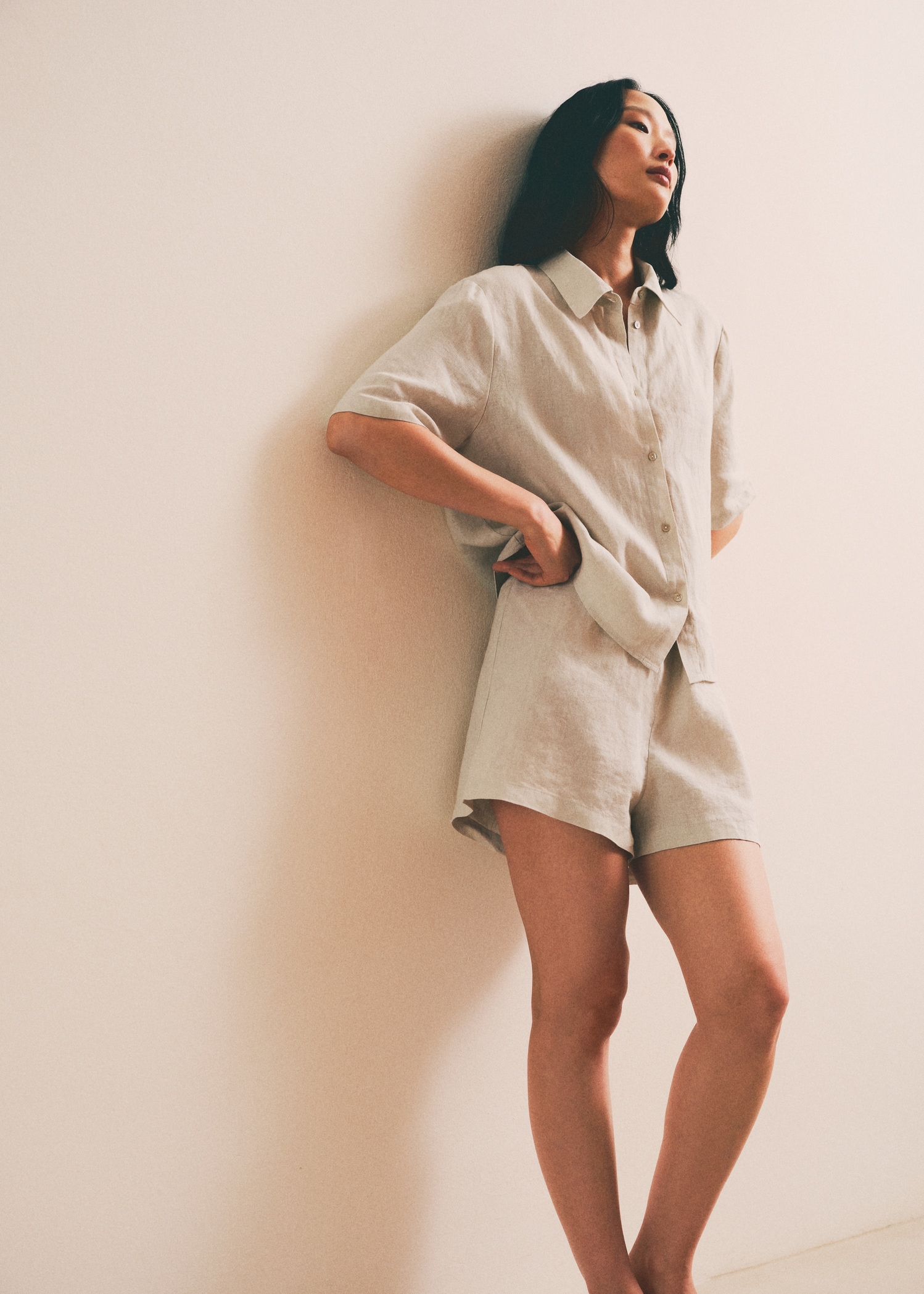 Linen pyjama shirt - Details of the article 7