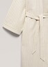 Striped cotton pool robe