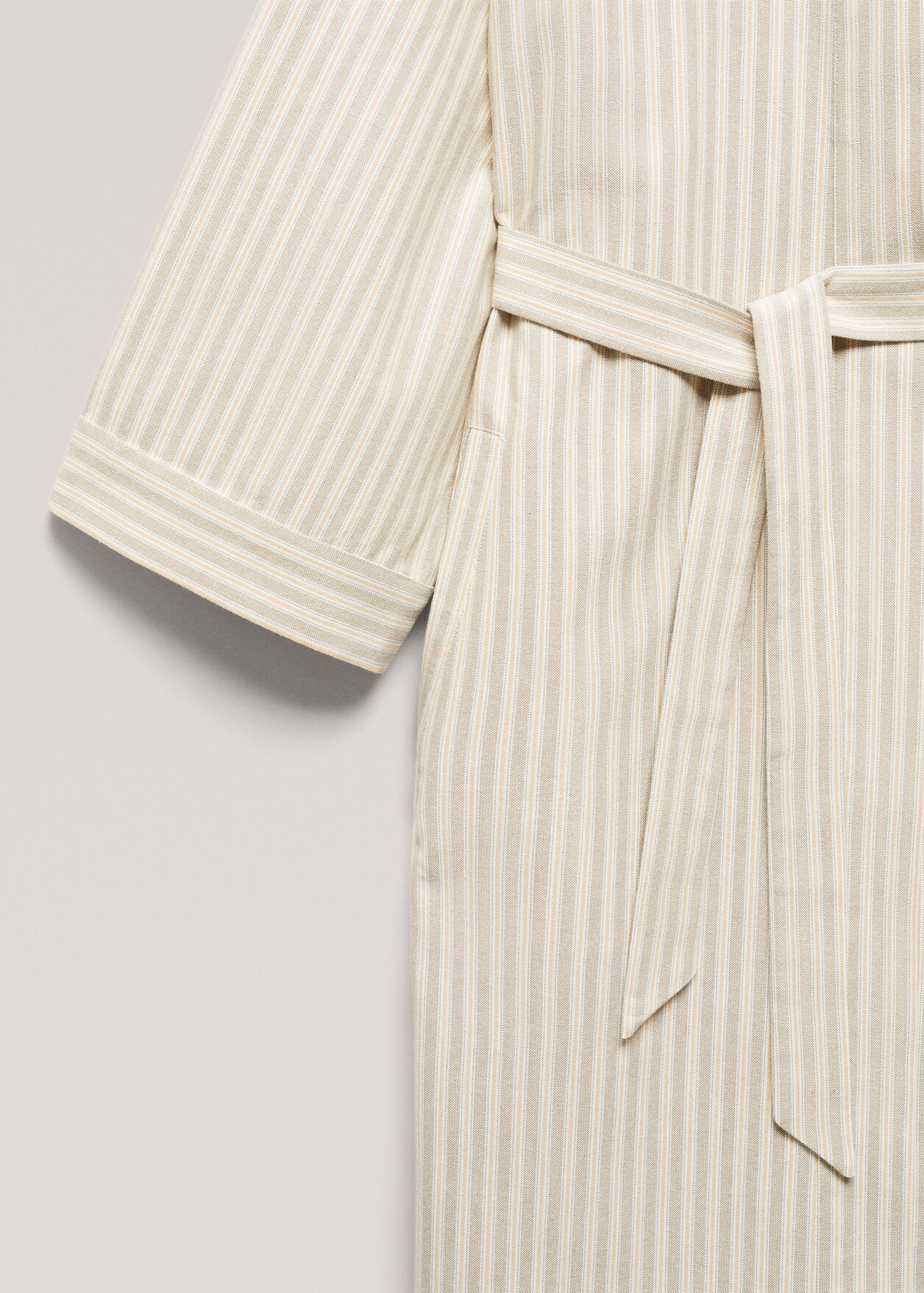 Striped cotton pool robe