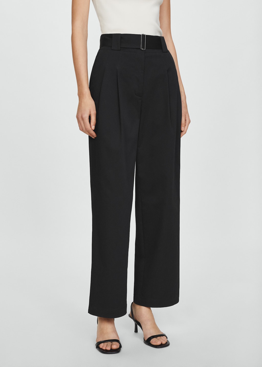 Pantalon noir femme mango hotsell