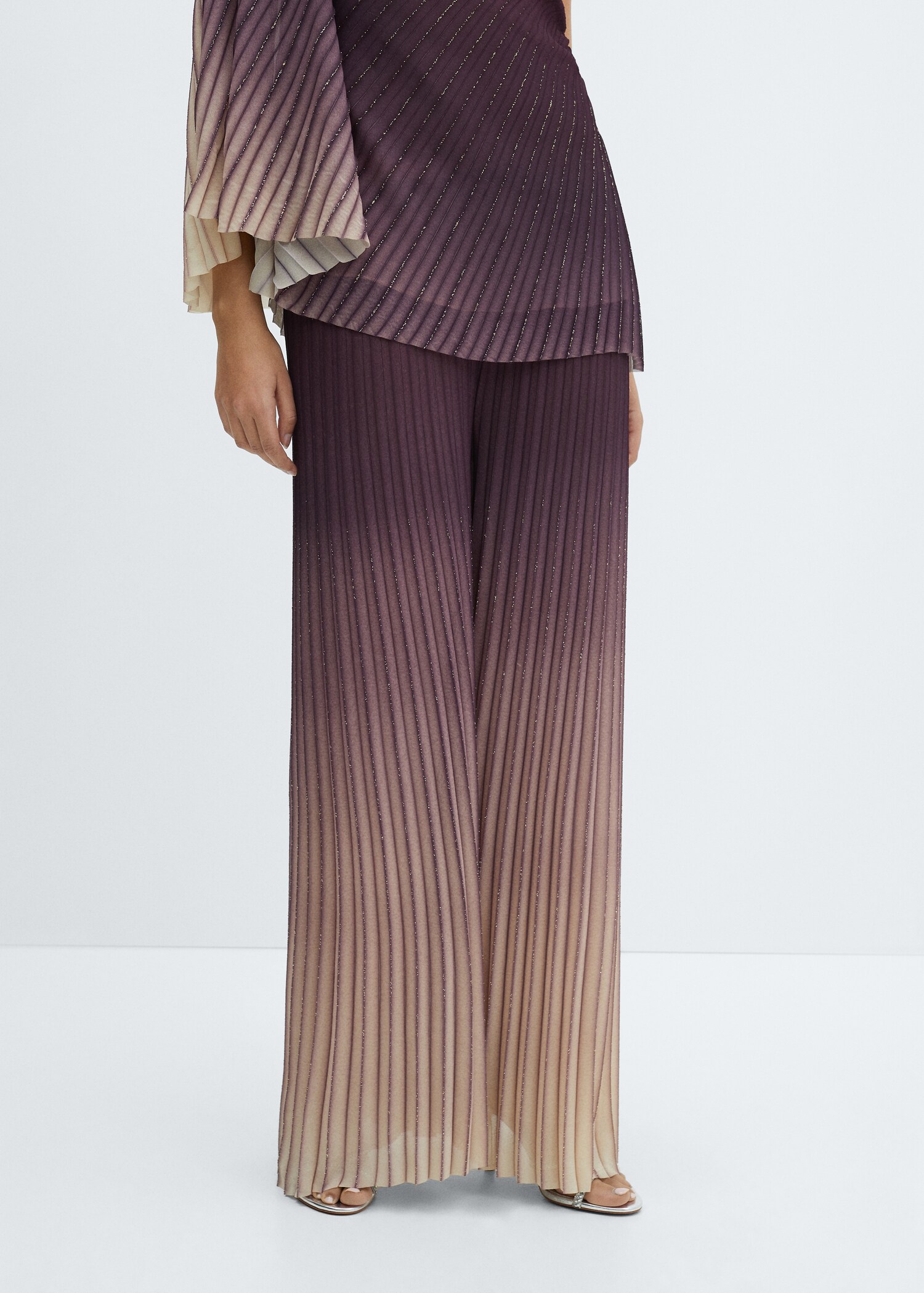Pleated wideleg pants - Medium plane