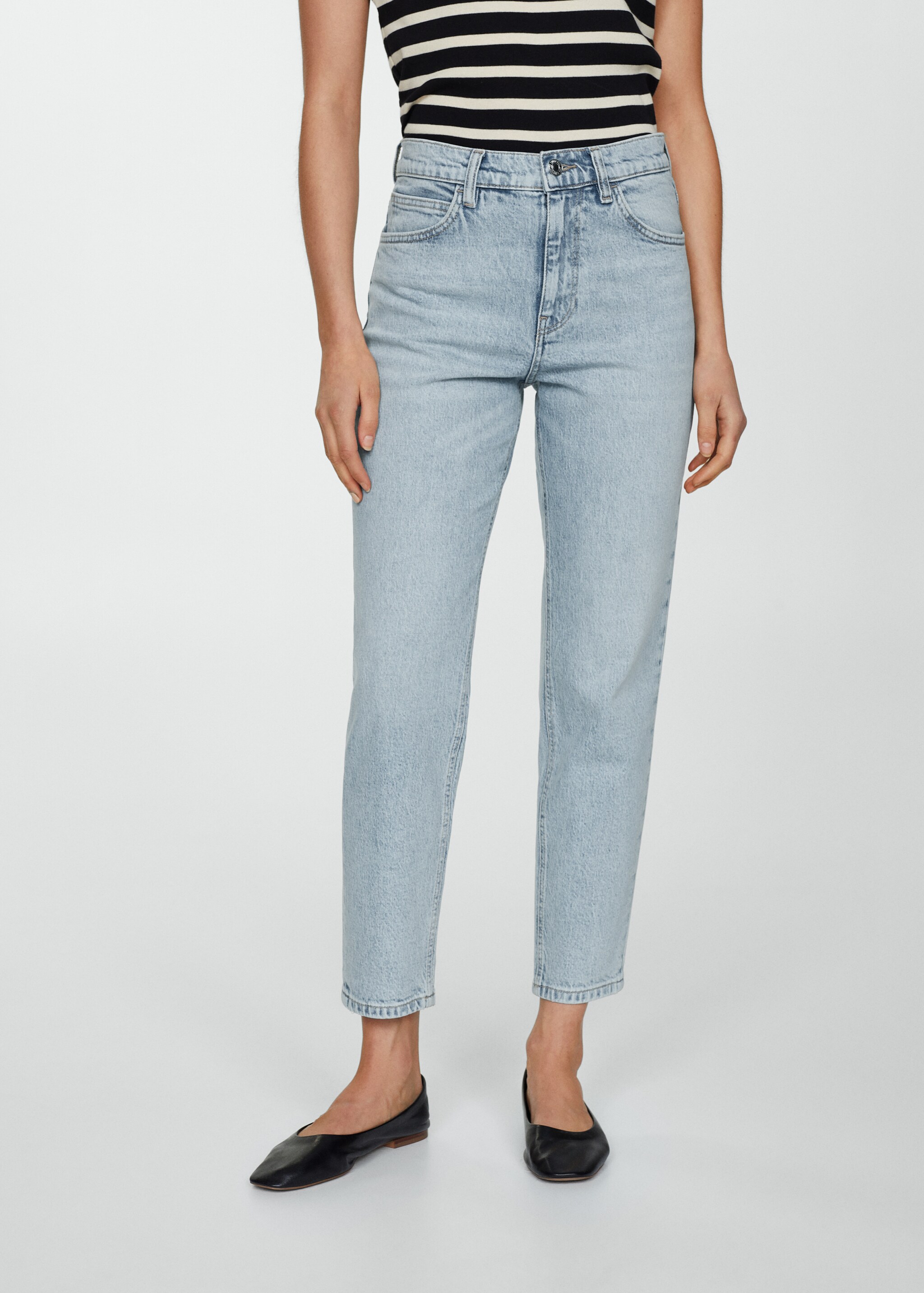 Комфортные джинсы Newmom с высокой талией - Средний план