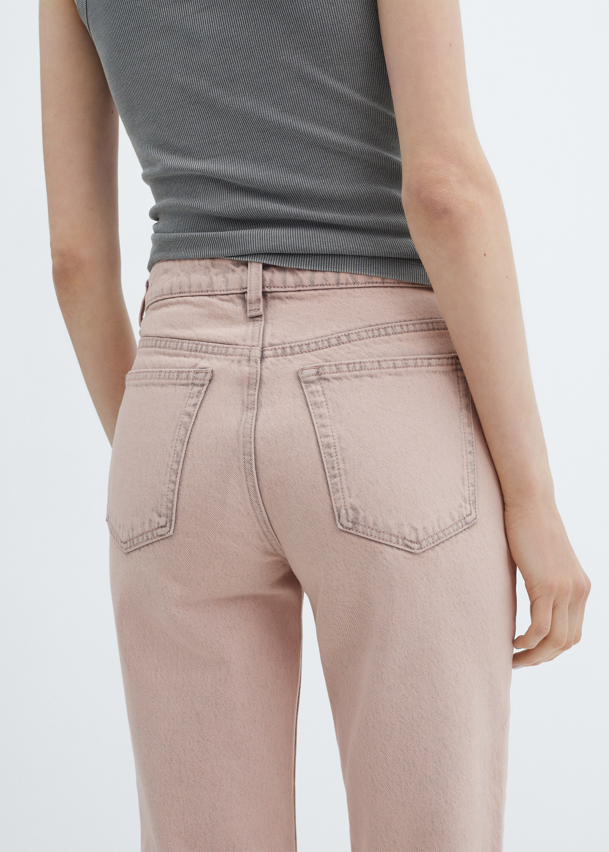 Straight-fit cropped jeans - Details of the article 2