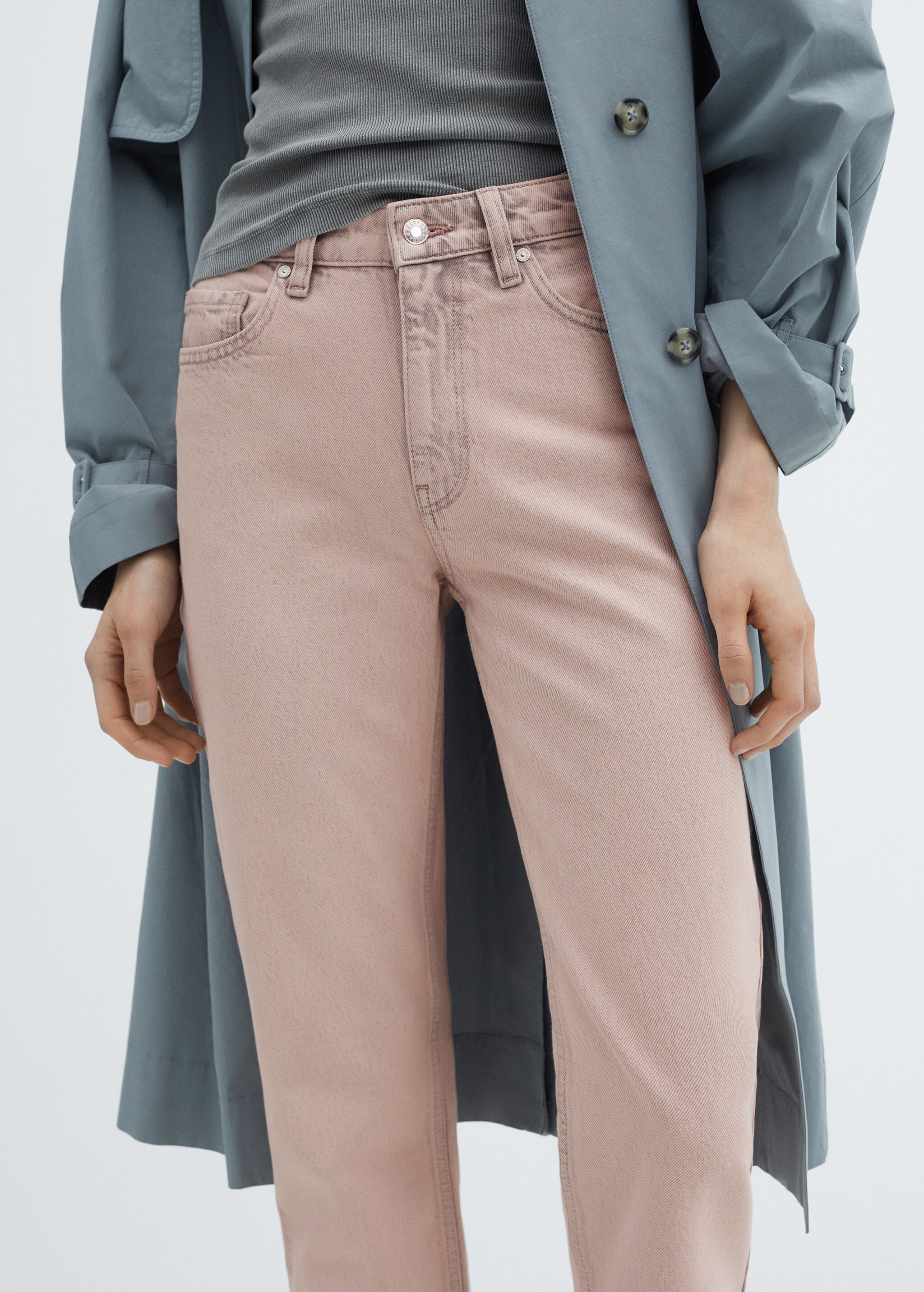 Straight-fit cropped jeans - Details of the article 6