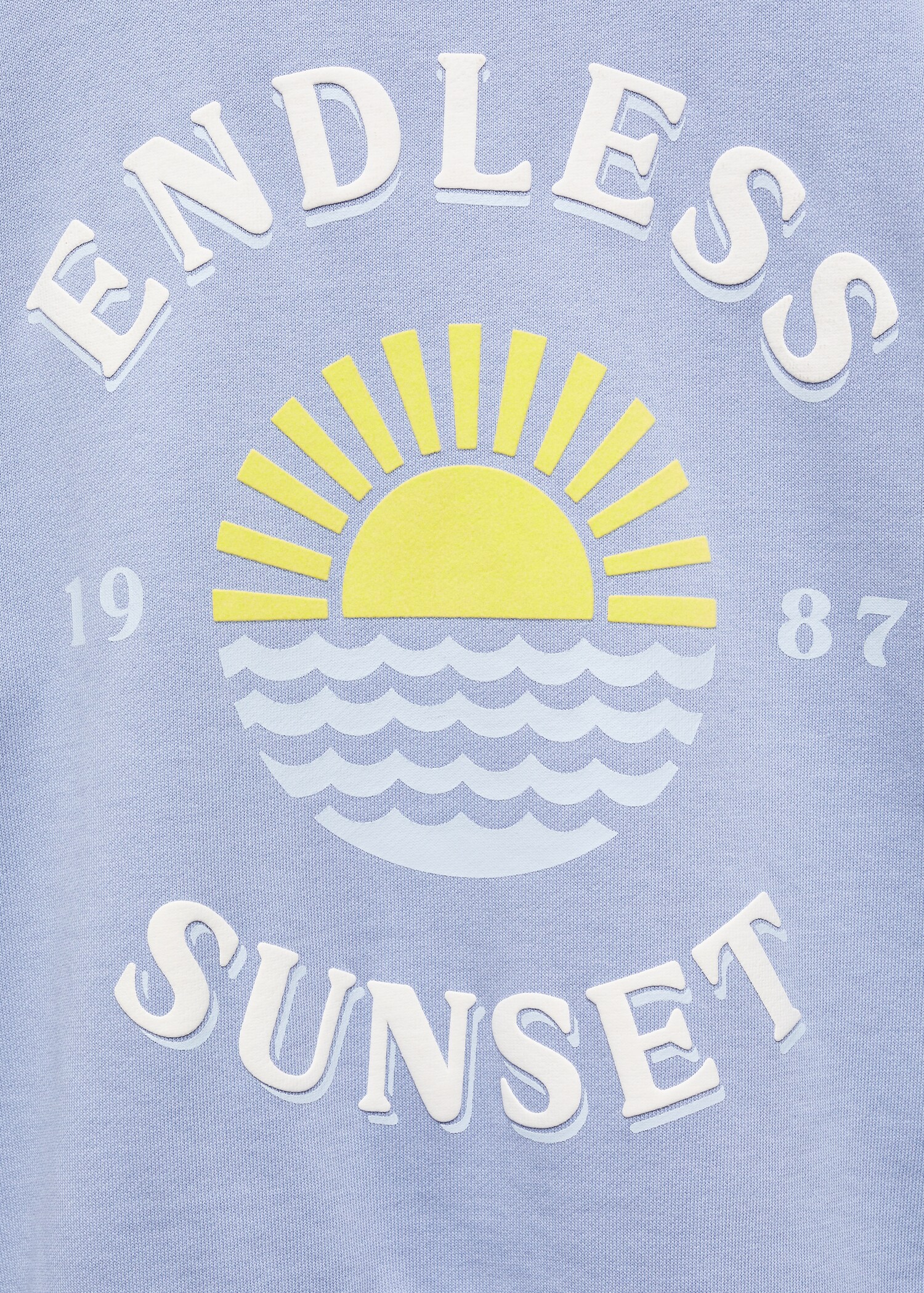 Gemustertes Sweatshirt mit Aufschrift - Detail des Artikels 8