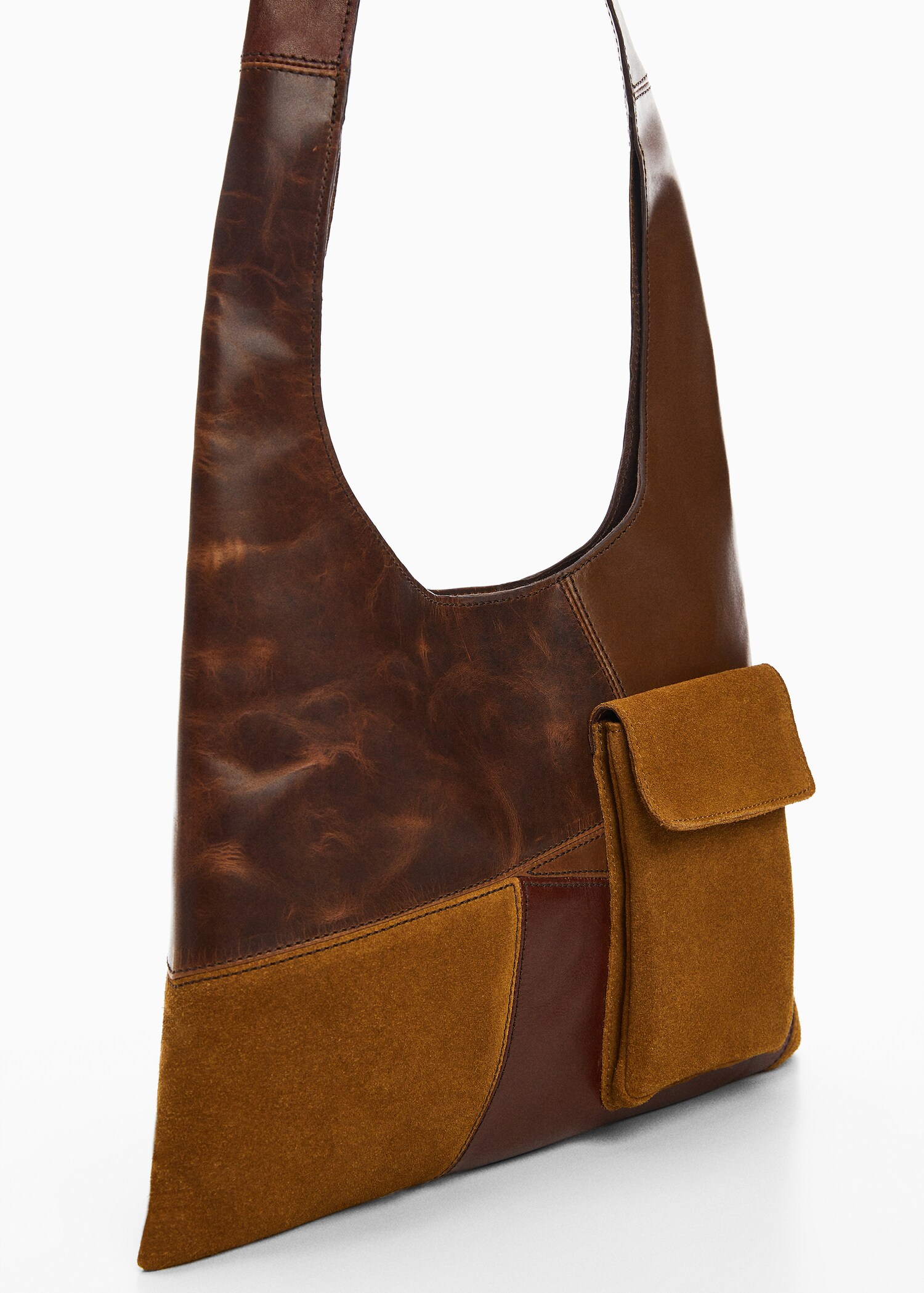 Patchwork leather bag - Medium plane