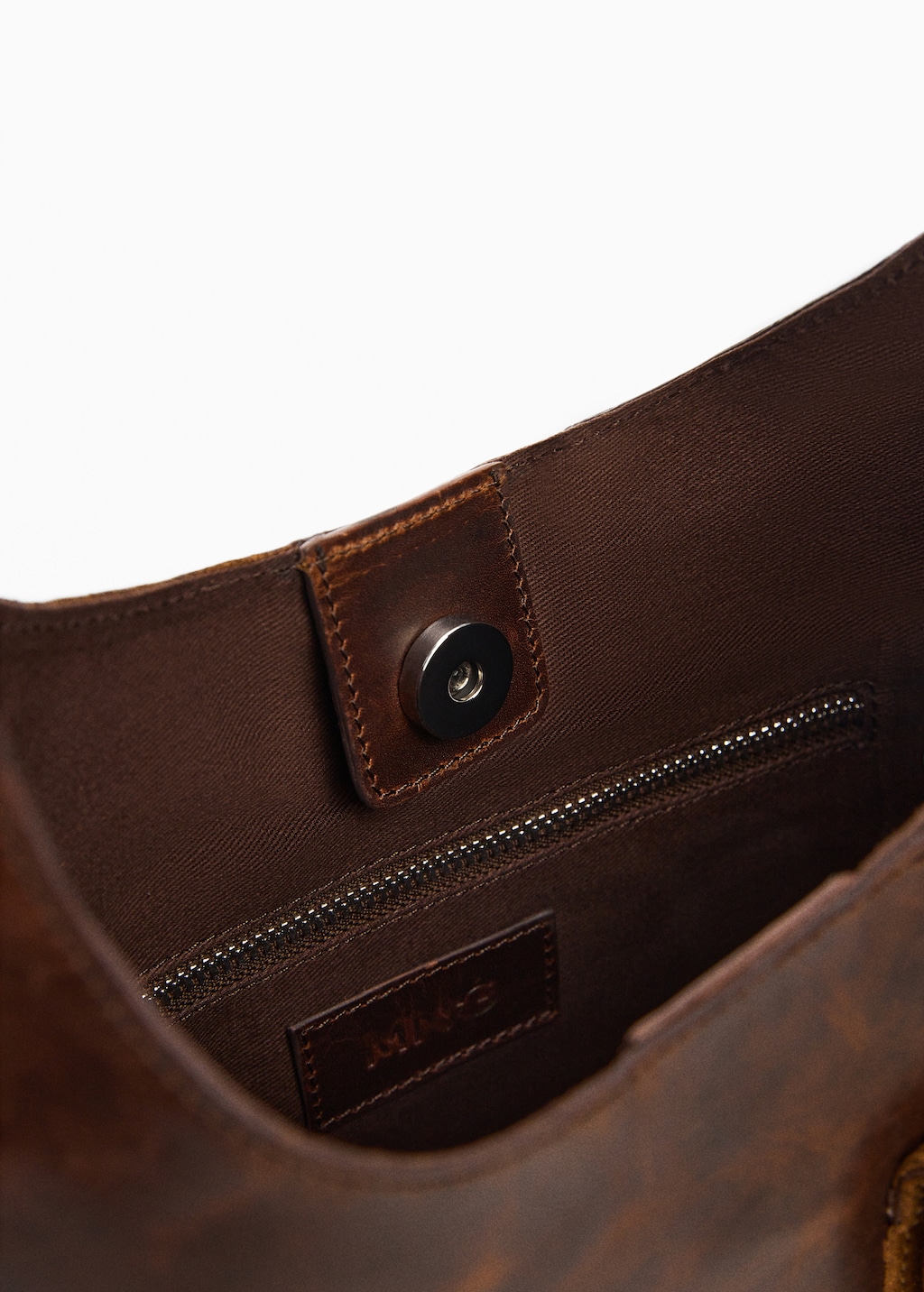 Patchwork leather bag | MANGO Japan