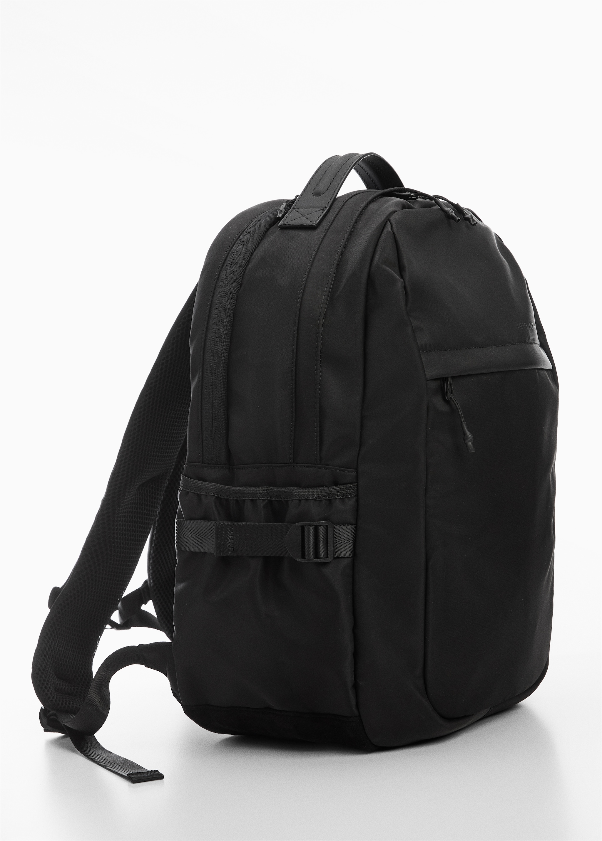 Multi-pocket nylon backpack - Medium plane
