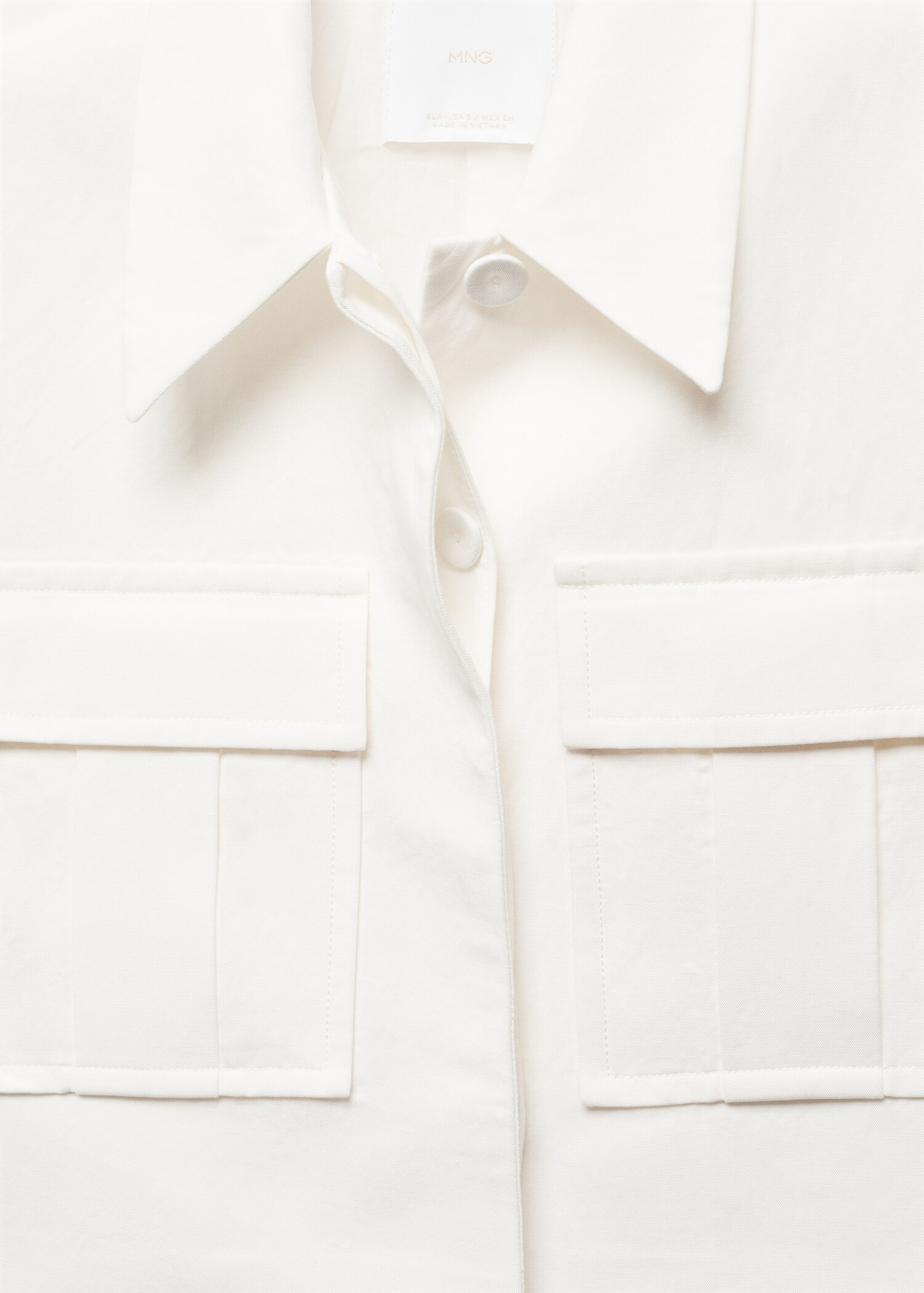 Chaqueta crop traje bolsillos - Detalle del artículo 8