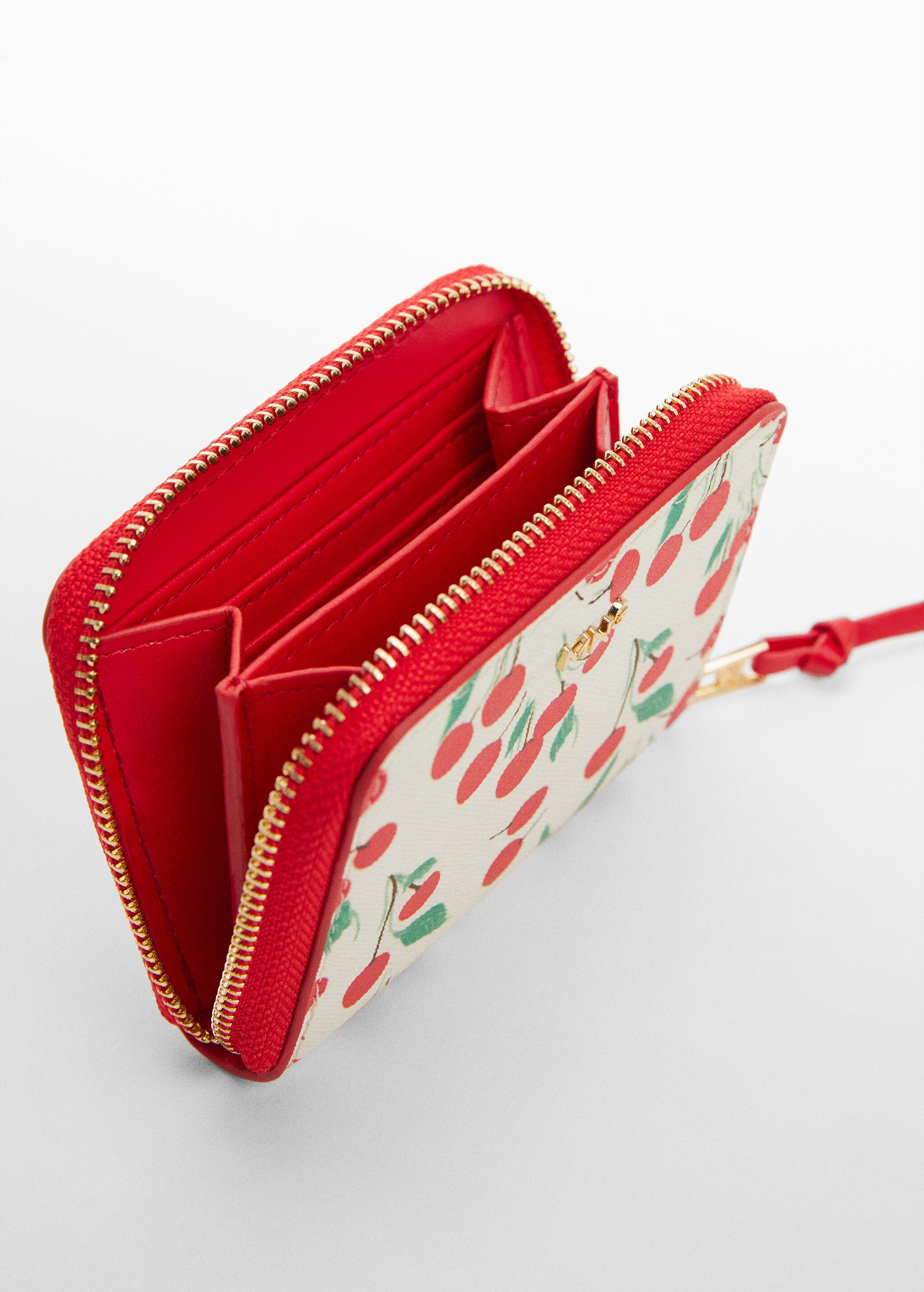 Cherry printed wallet - Medium plane