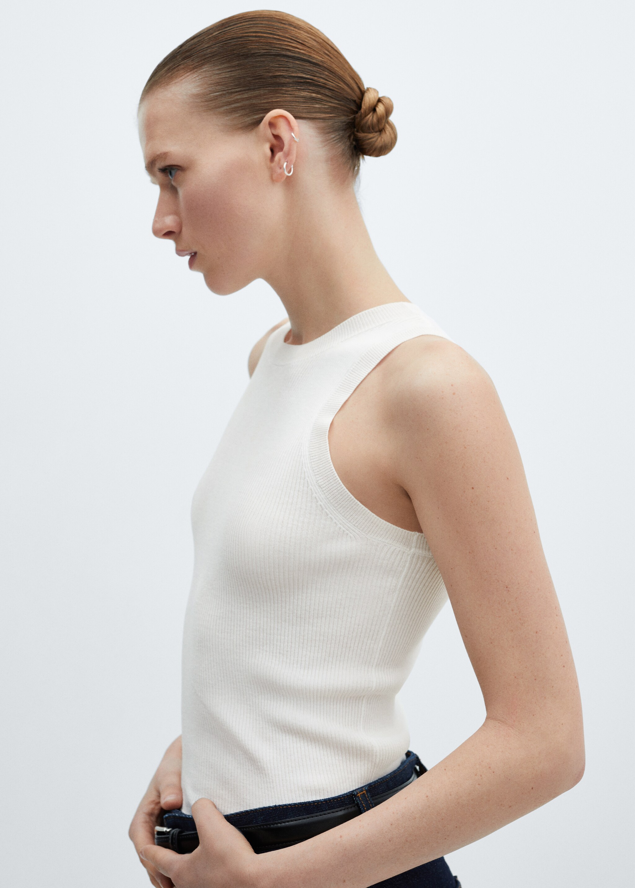 Ribbed knit top - Details of the article 2