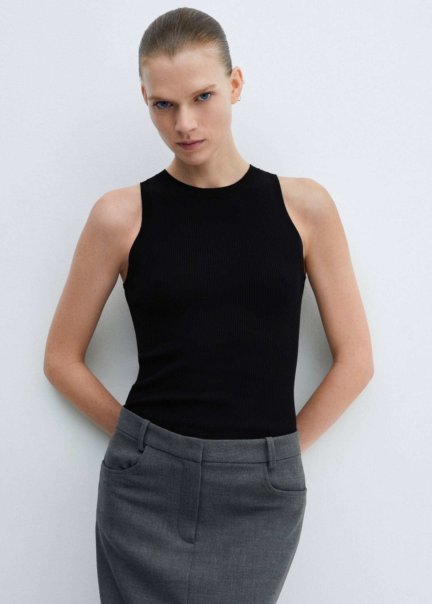 Ribbed knit top - Medium plane