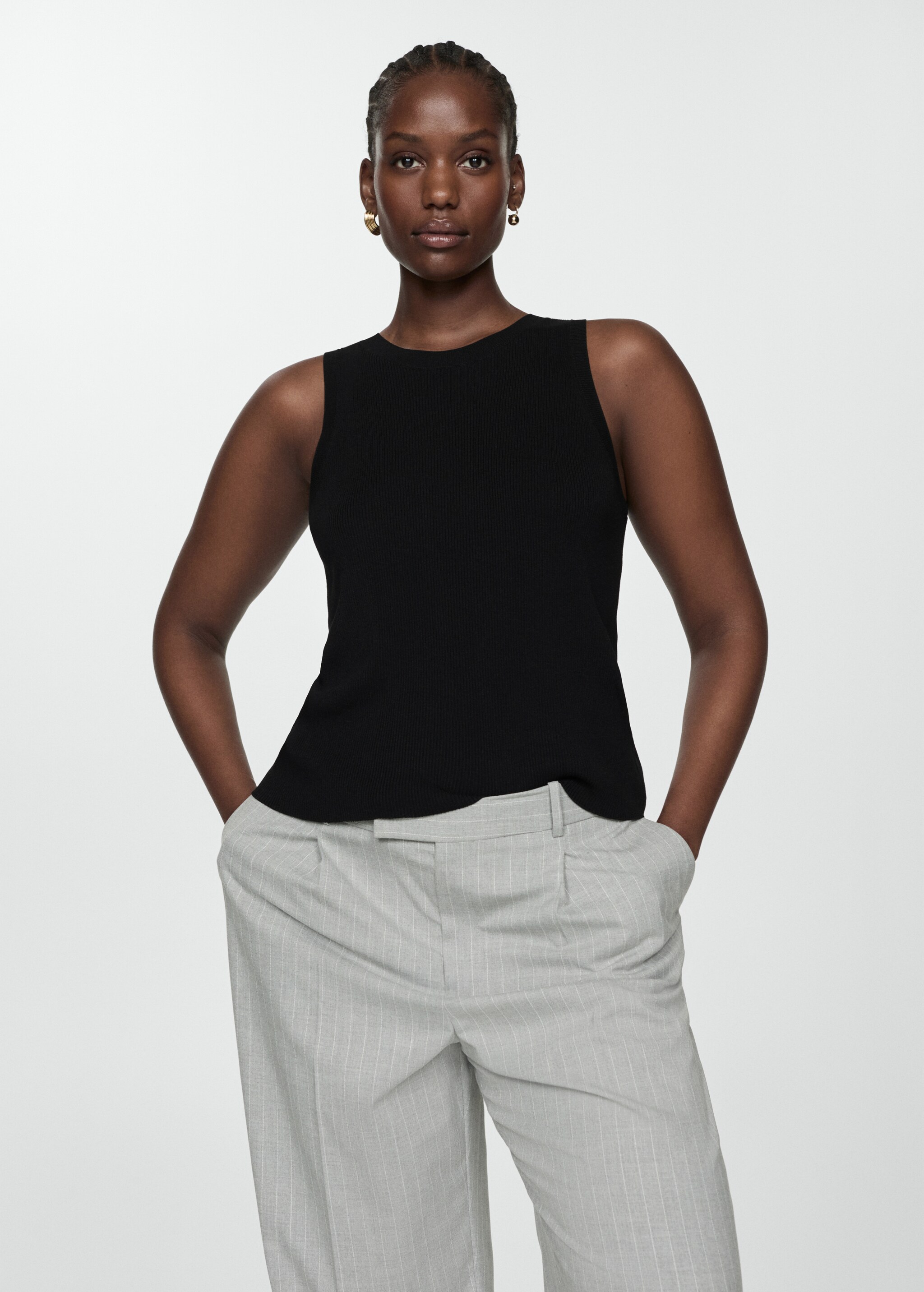 Ribbed knit top - Details of the article 5
