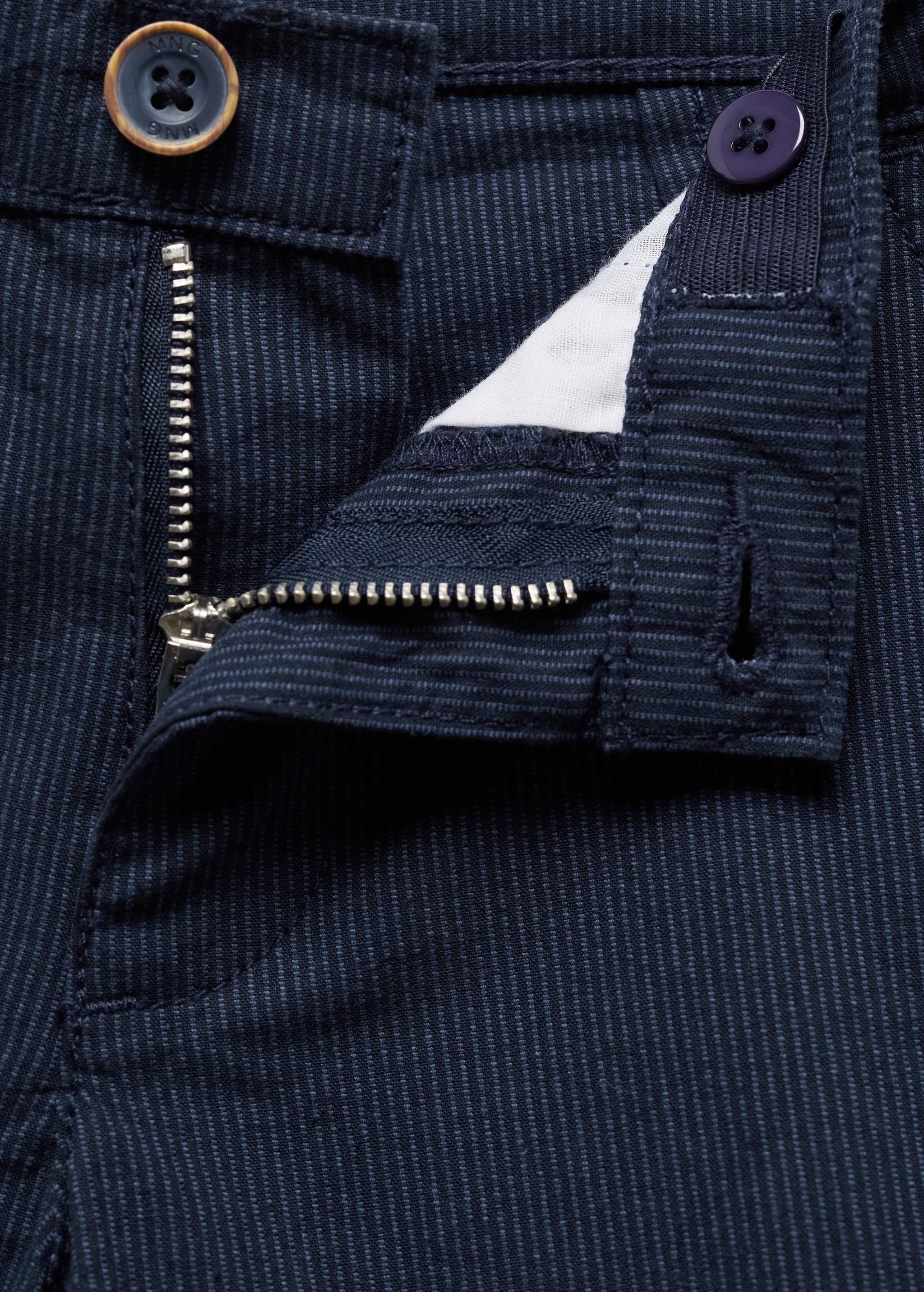 Striped cotton Bermuda shorts - Details of the article 8