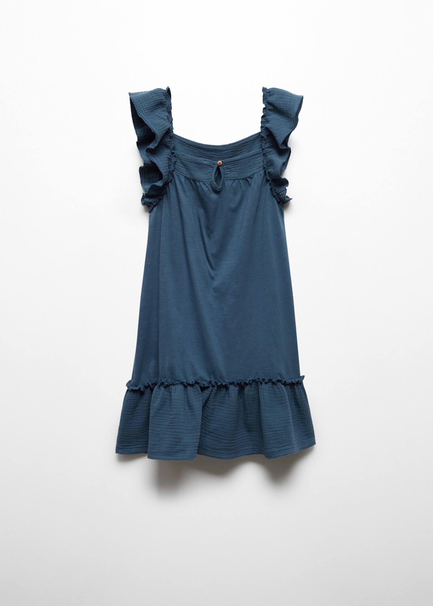 Baumwollkleid mit Rüschen - Rückseite des Artikels