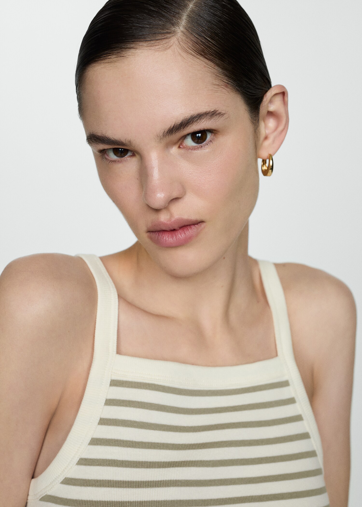 Striped knit top - Details of the article 1