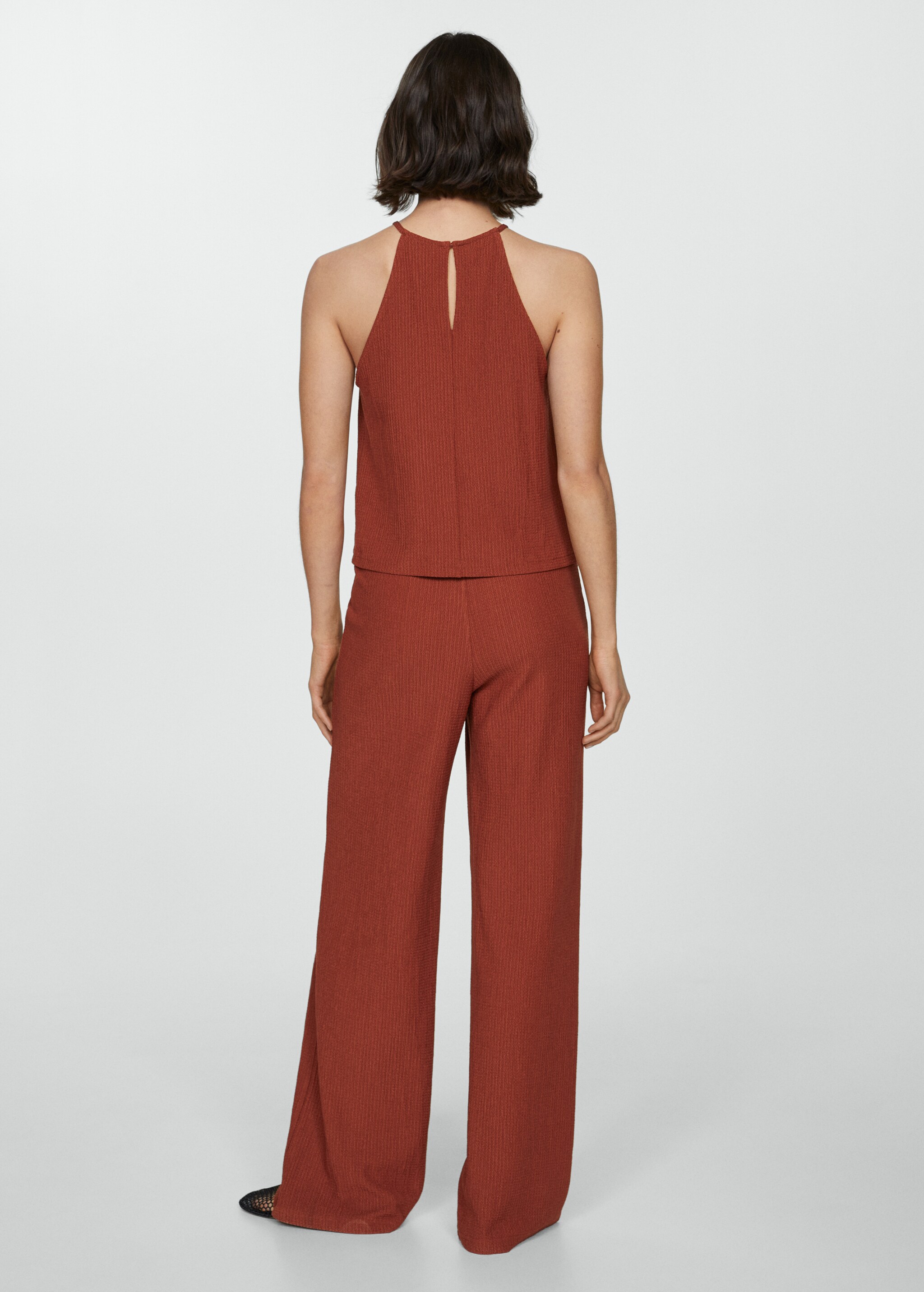 Textured wideleg trousers - Reverse of the article
