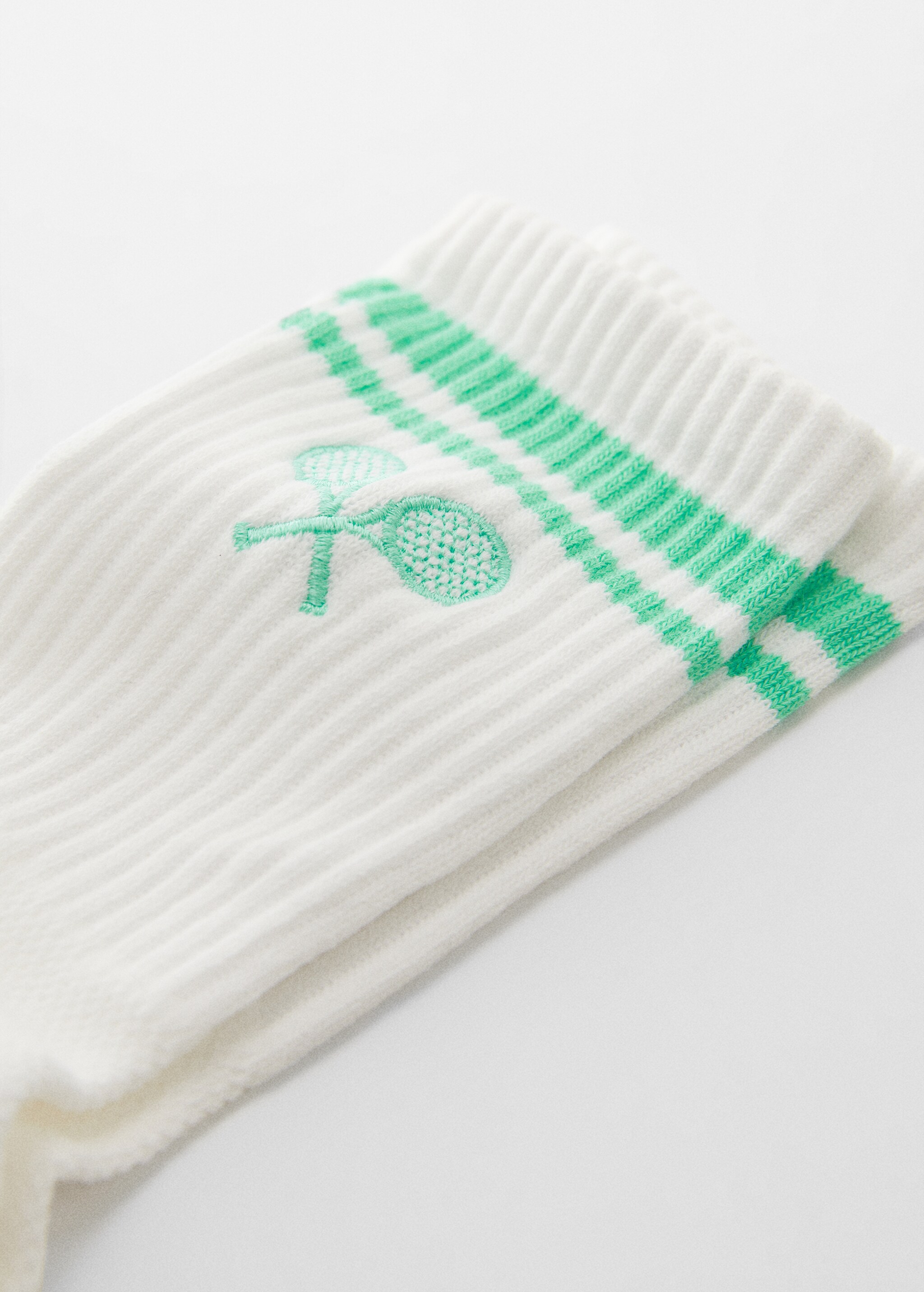 Cotton socks with embroidered detail - Medium plane