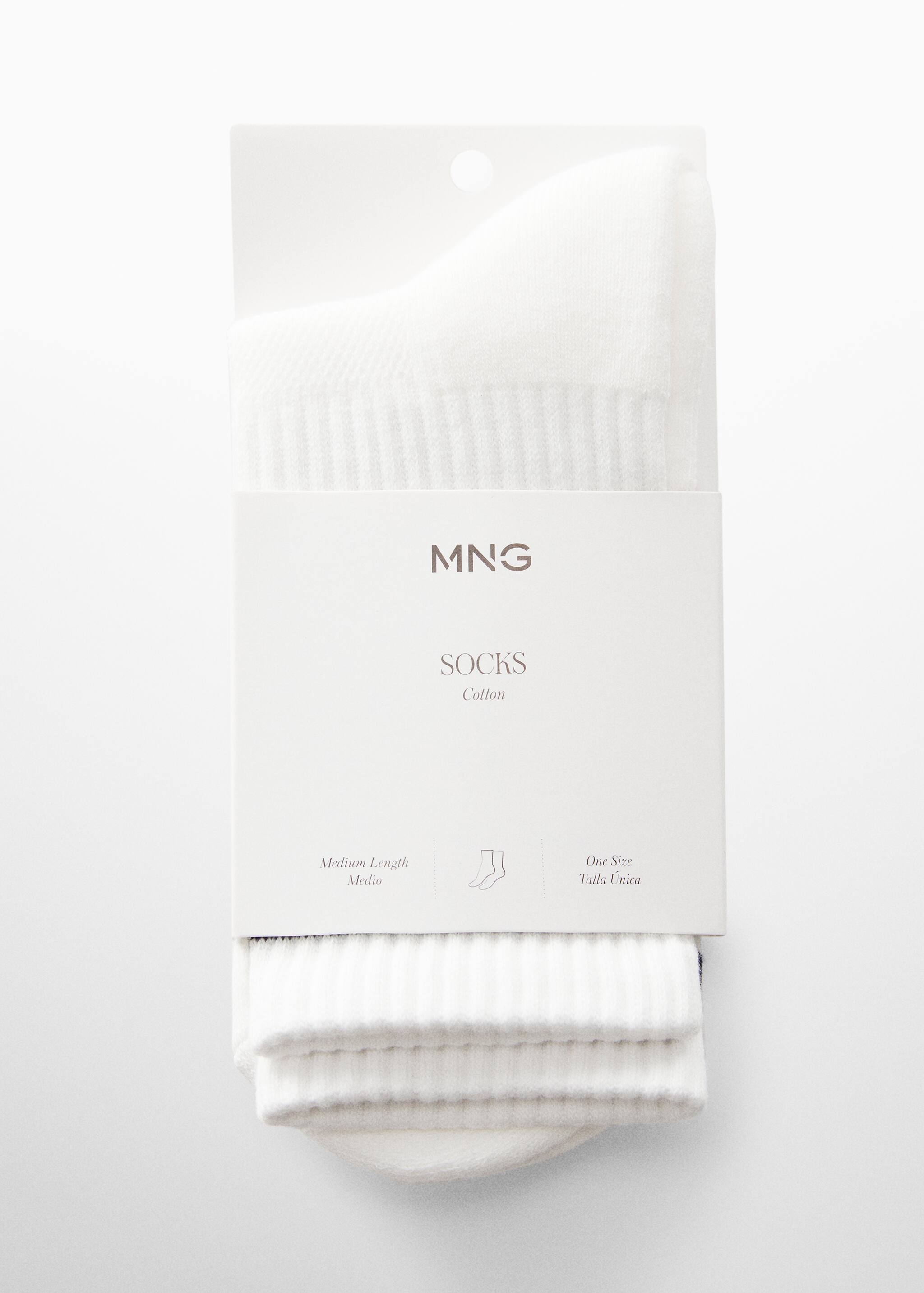 Cotton socks with embroidered detail - Details of the article 1