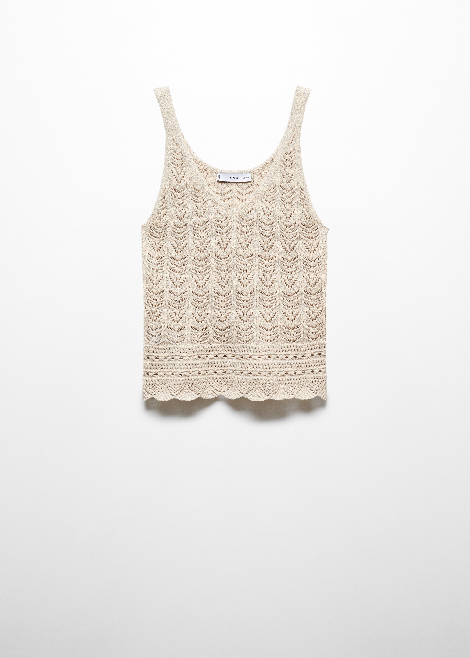 Openwork details knit top - Article without model