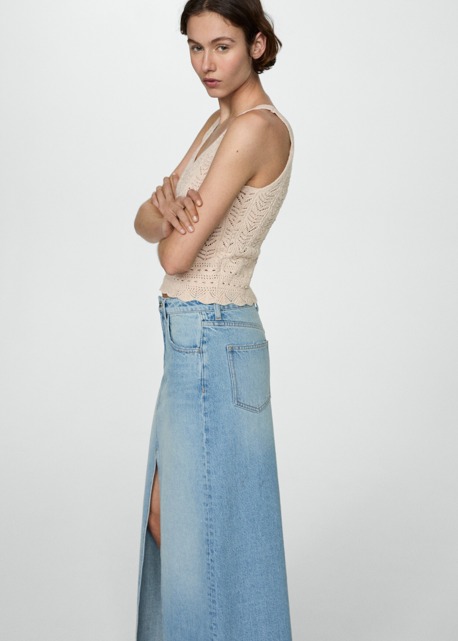 Openwork details knit top - Details of the article 2