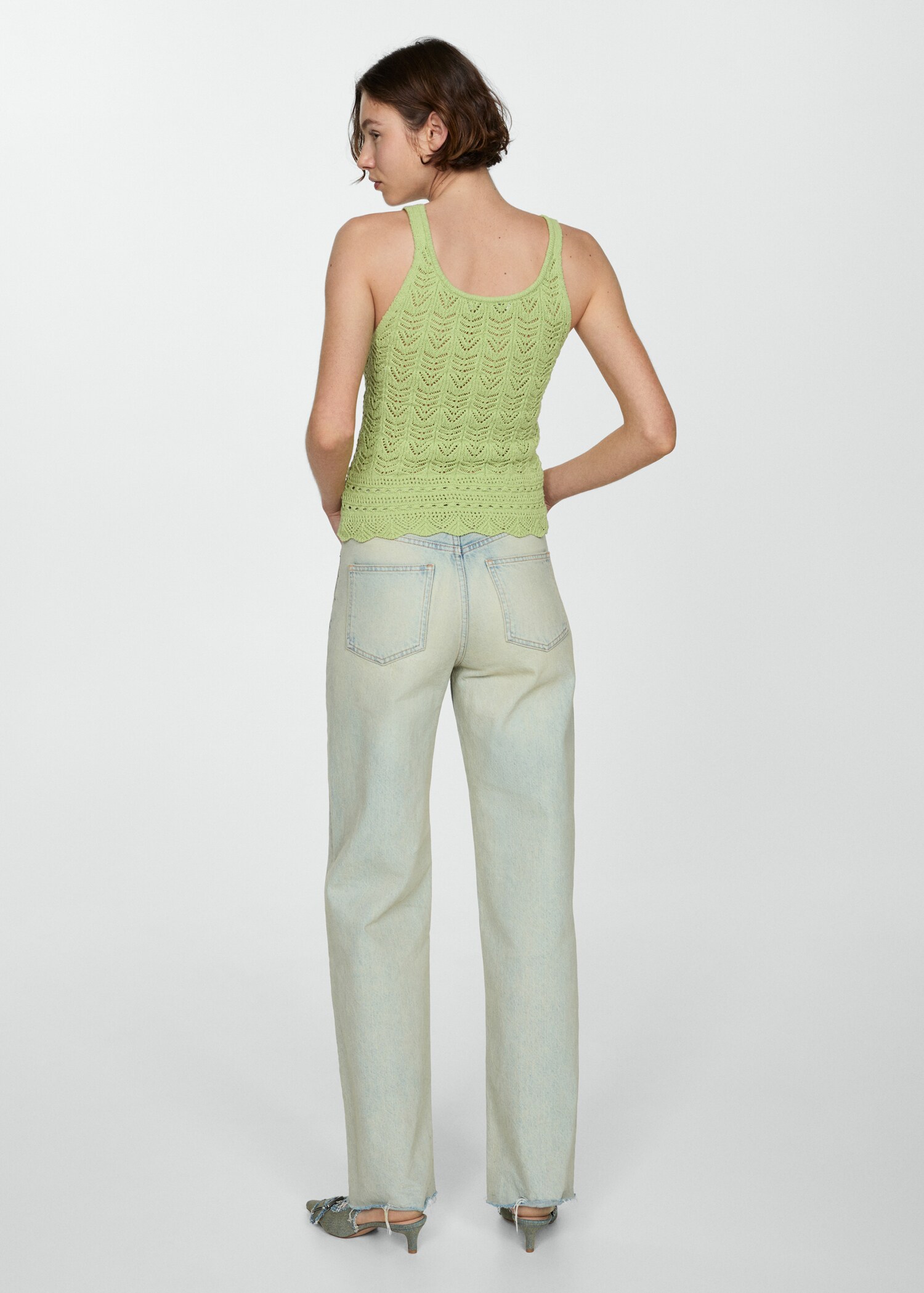 Openwork details knit top - Reverse of the article