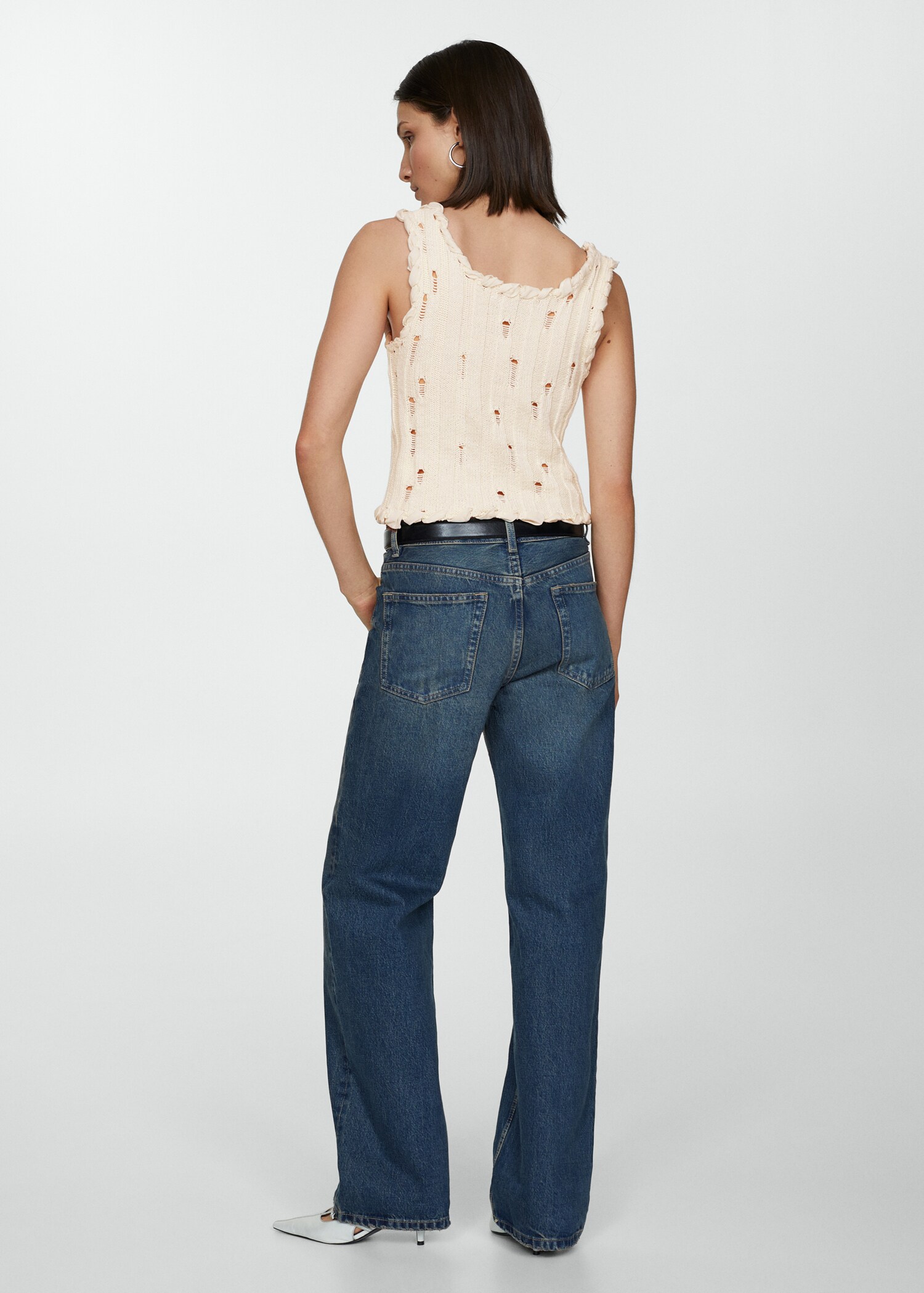 Ripped knitted top - Reverse of the article
