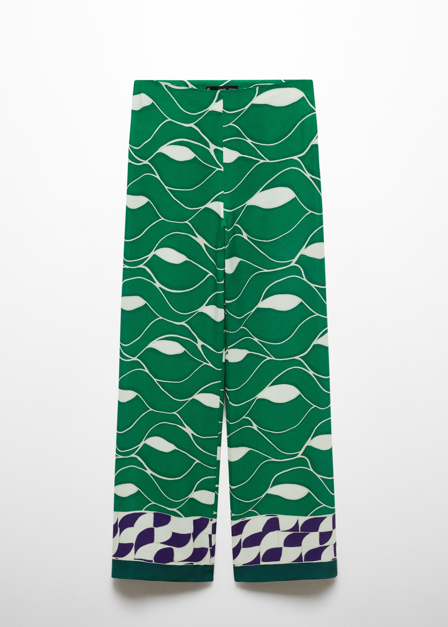 Printed straight trousers - Article without model